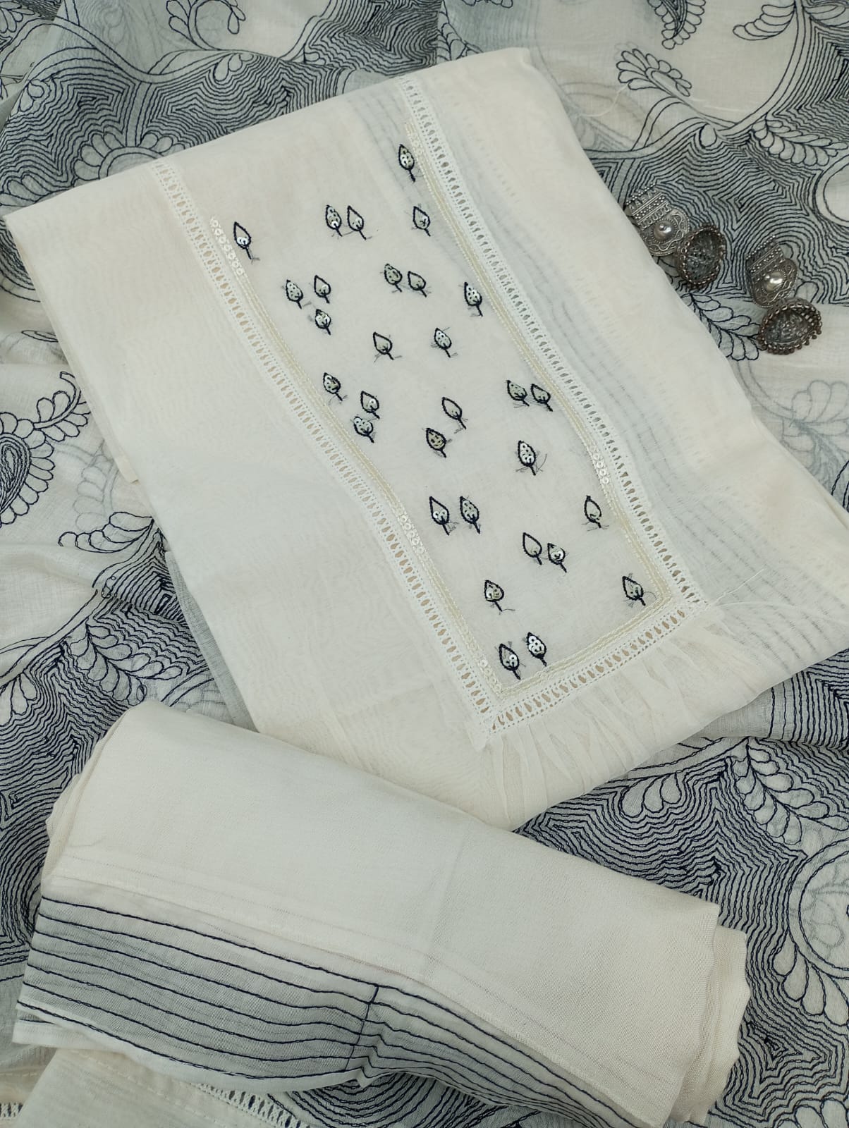 CHANDERI SUIT SET