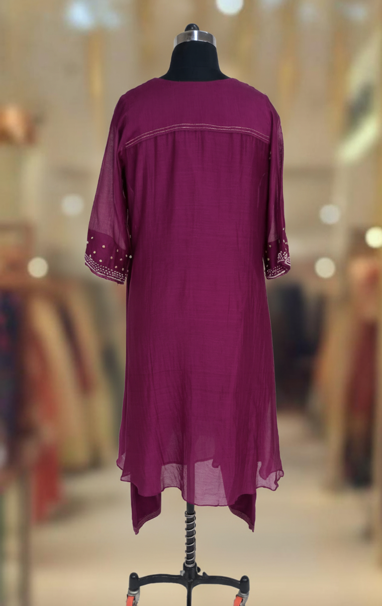 REGAL REDIANCE PURPLE CHANDERI SUIT SET