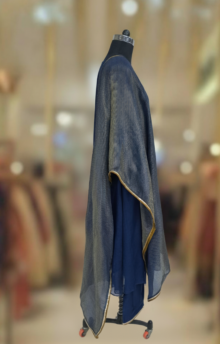 ROYAL BLUE CHANDERI SUIT SET