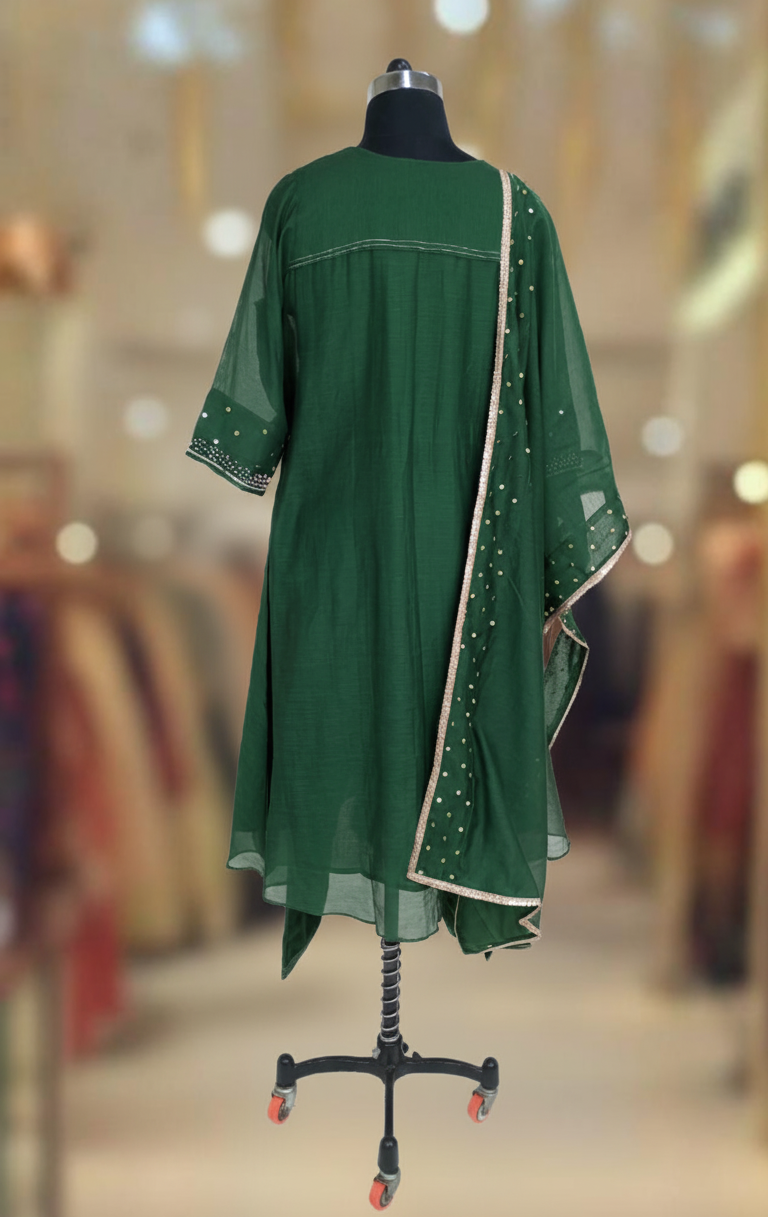 FOREST MUSE CHANDERI SUIT SET