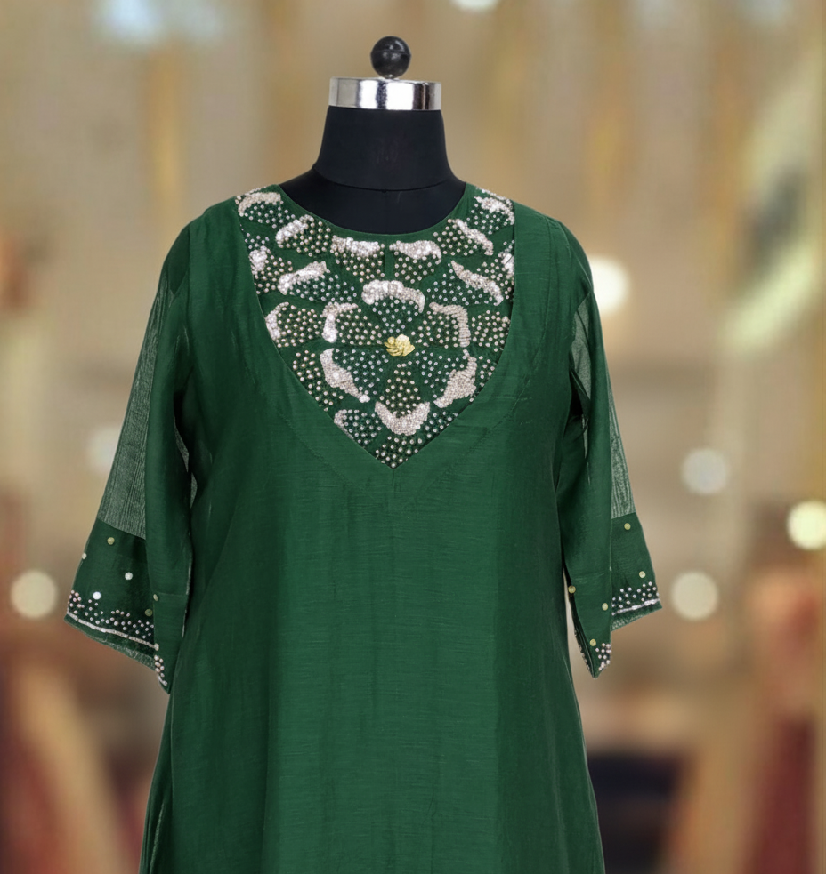 FOREST MUSE CHANDERI SUIT SET