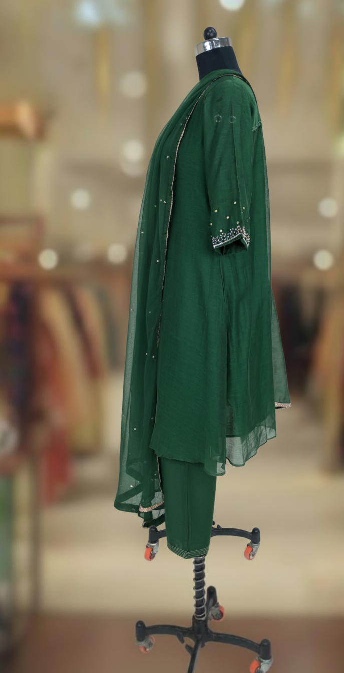 FOREST MUSE CHANDERI SUIT SET