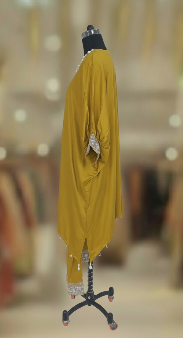 MUSTARD YELLOW KAFTAN SET
