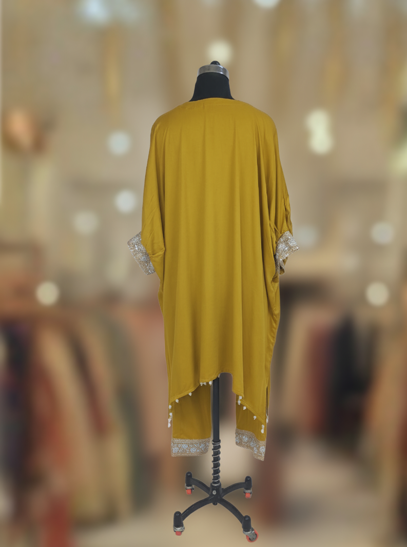MUSTARD YELLOW KAFTAN SET