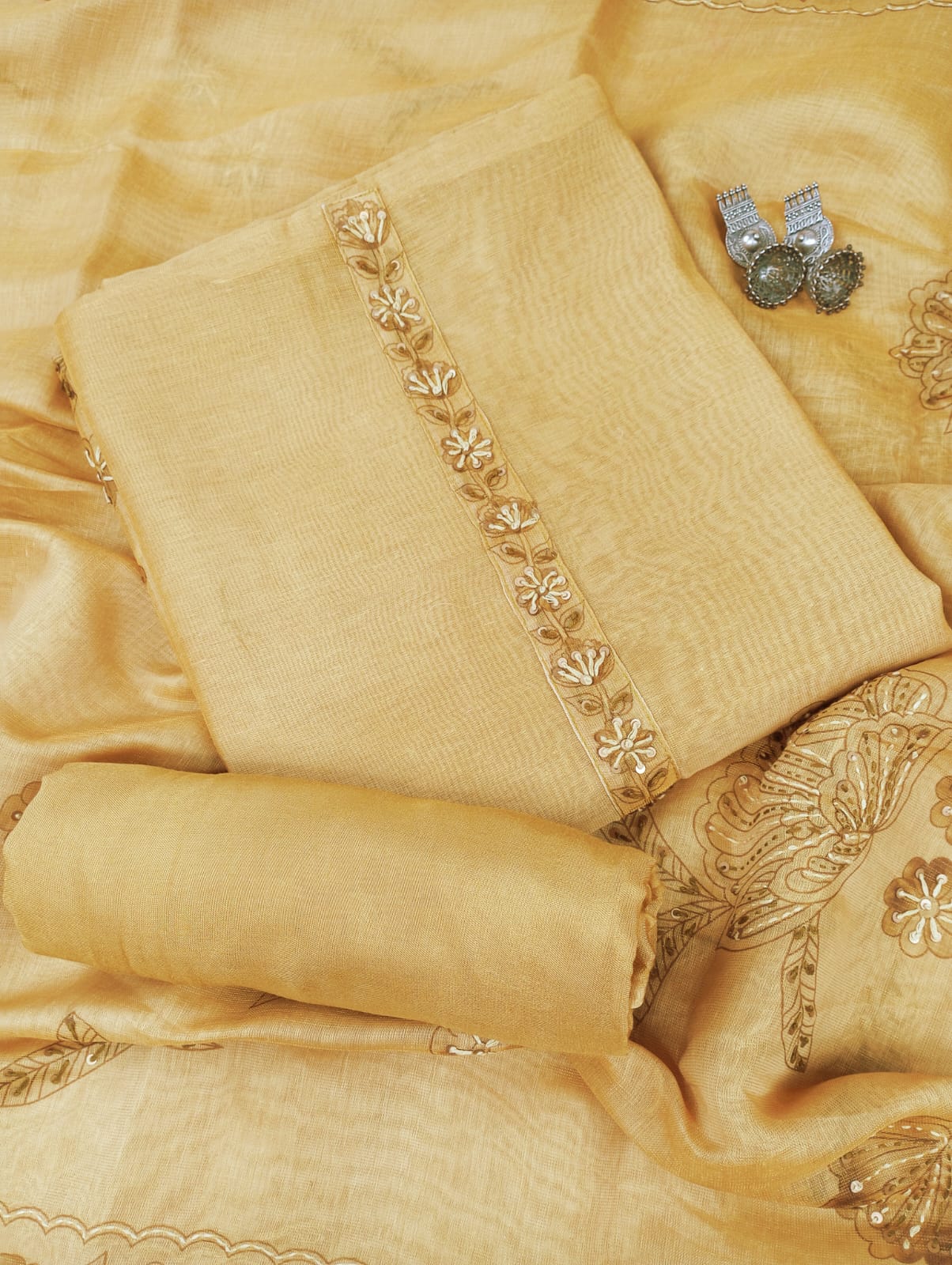 BLUSH BLOOSOM EMBROIDERED SUIT SET