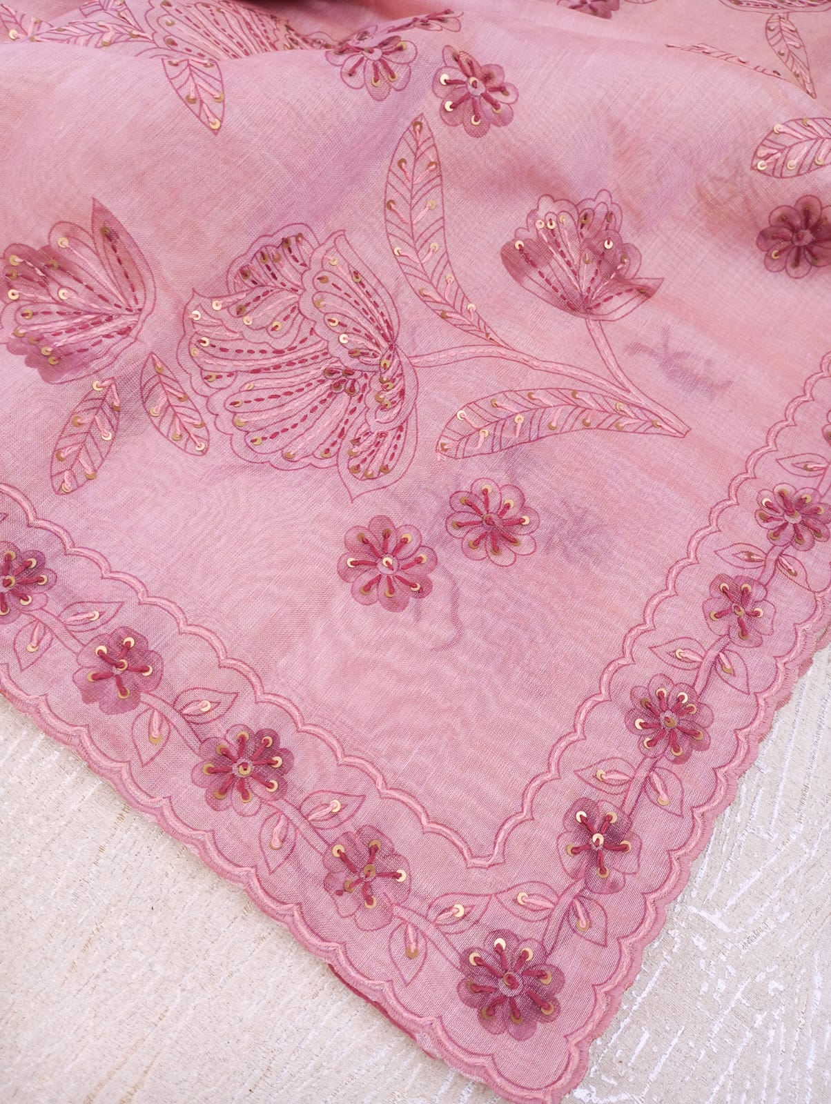 BLUSH BLOOSOM EMBROIDERED SUIT SET