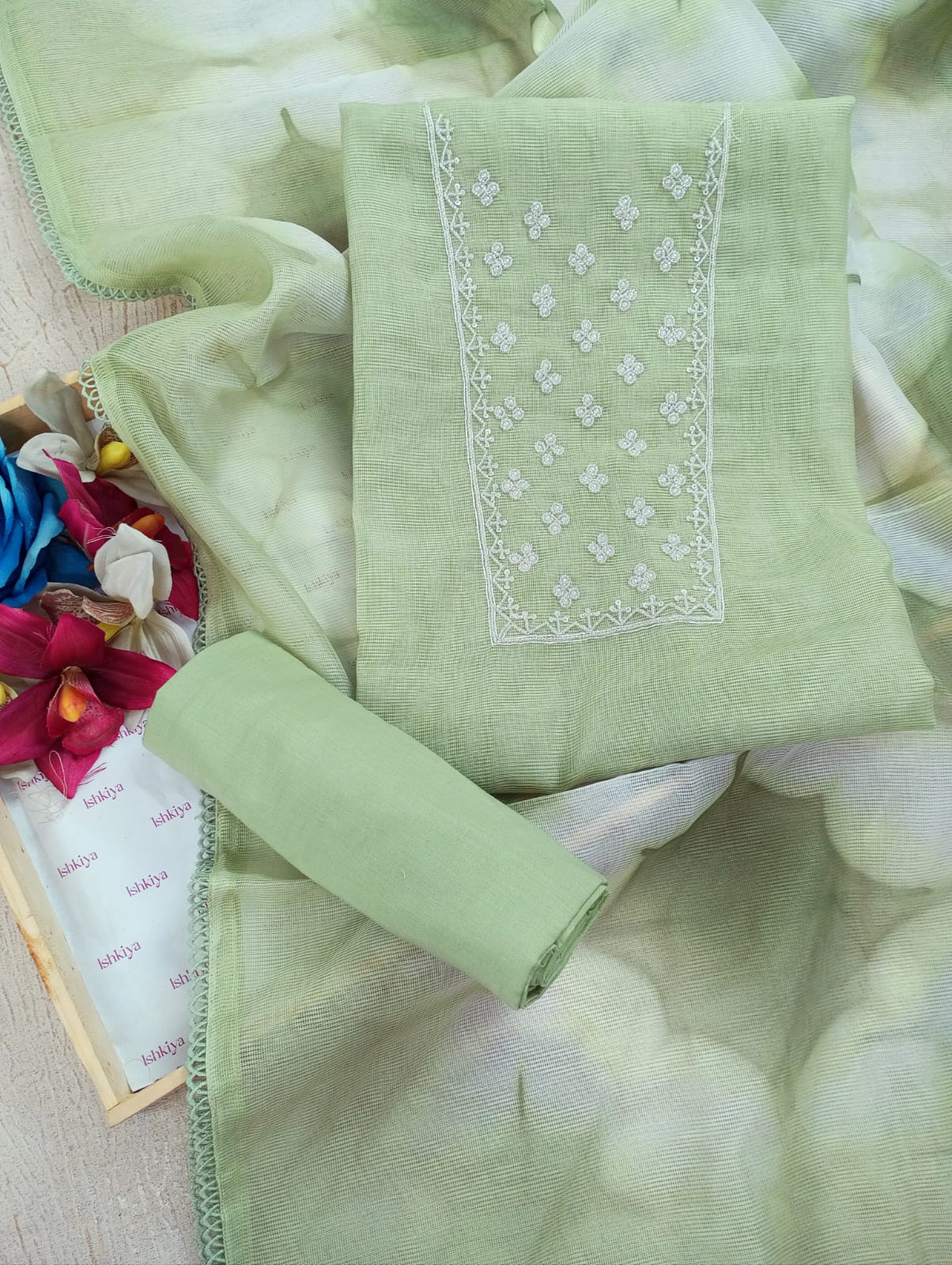 NOOR-E-GUL-Unstitched Kota Suit Set