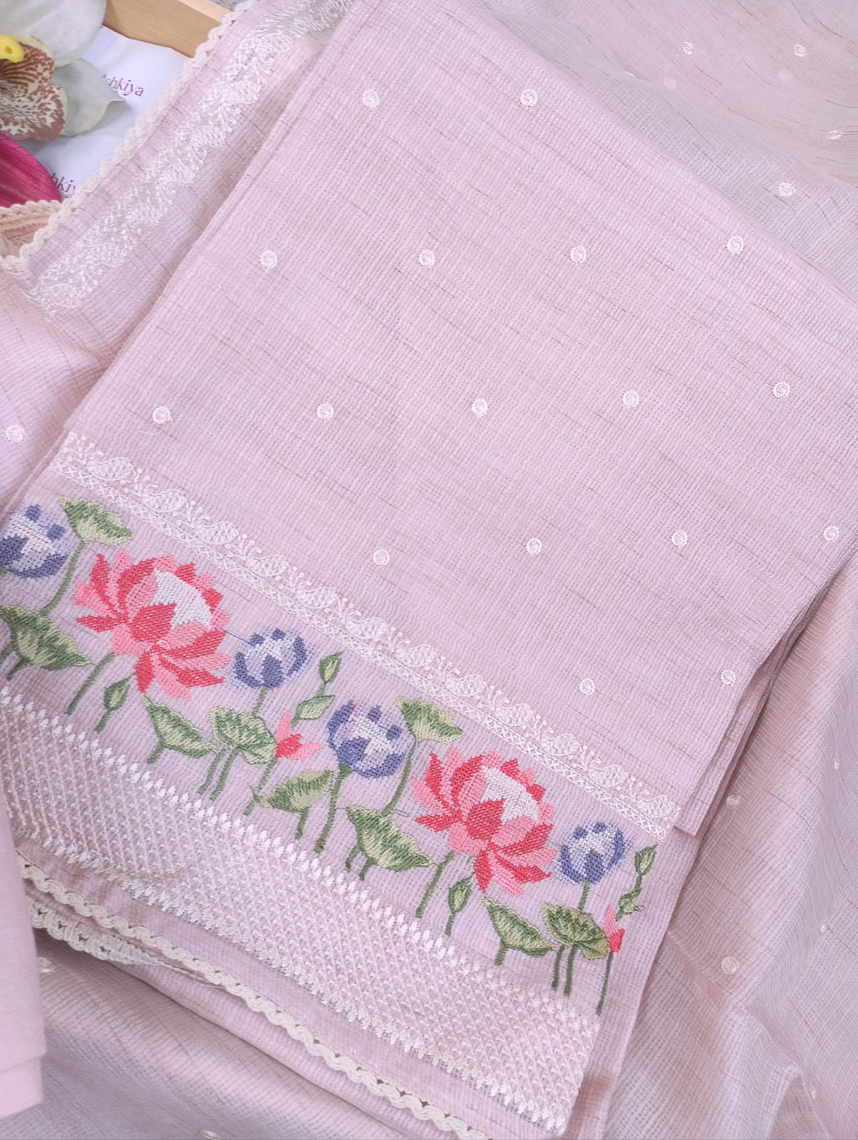 BAHAAR-Unstitched Kota Suit Set