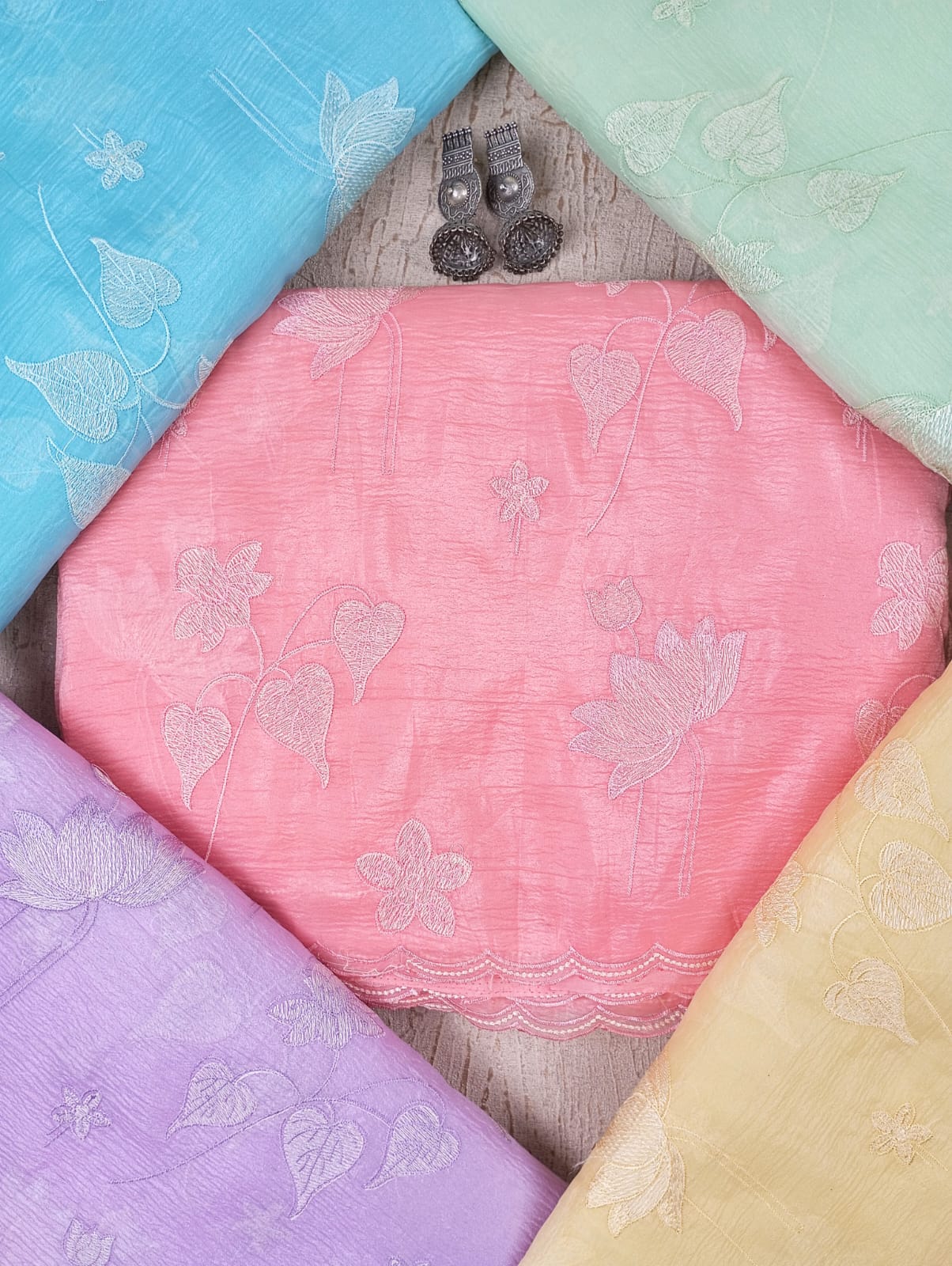 PINK EMBROIDERED SAREE