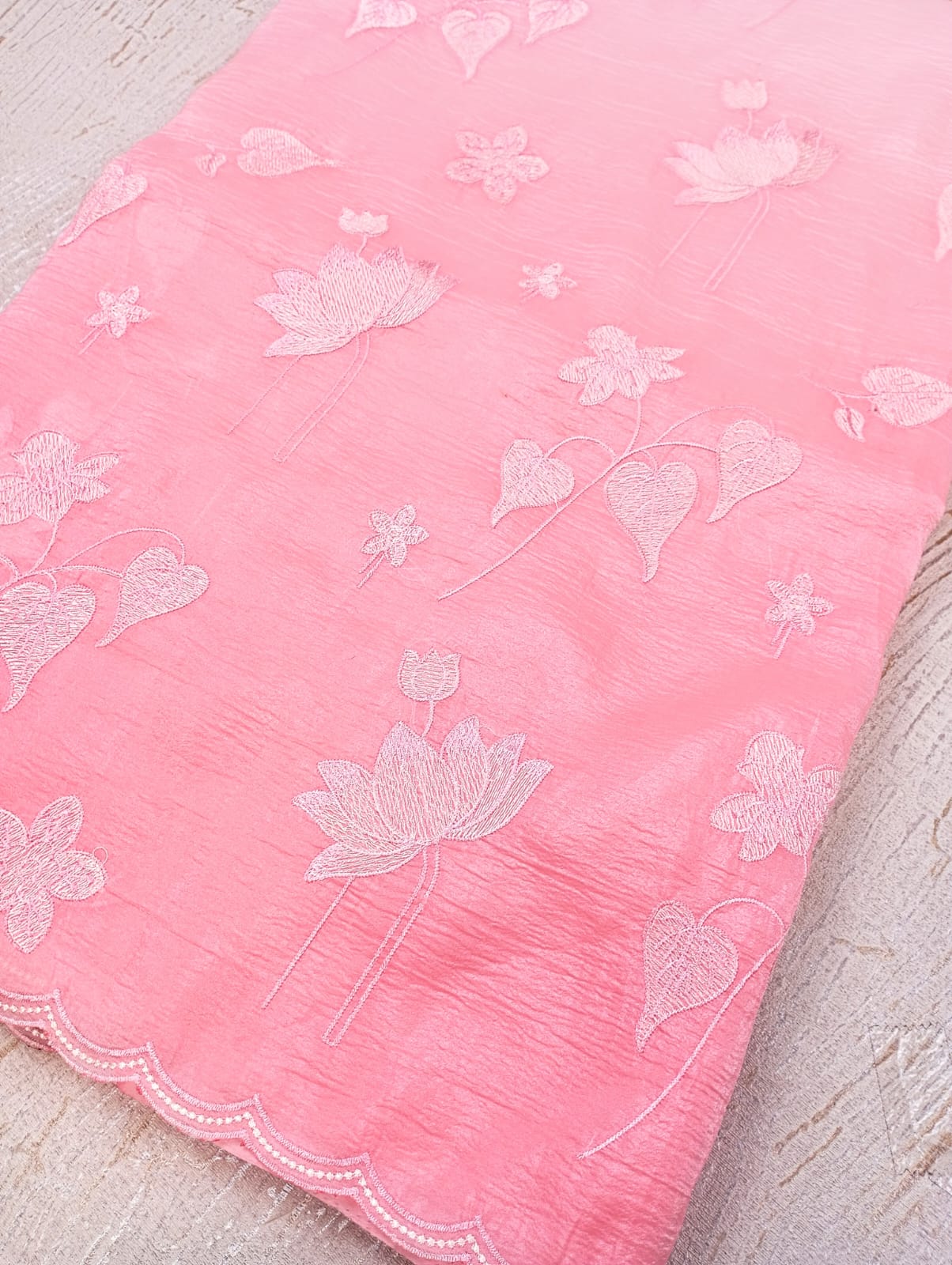 PINK EMBROIDERED SAREE