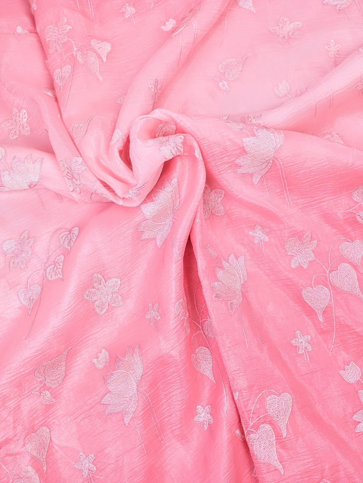 PINK EMBROIDERED SAREE