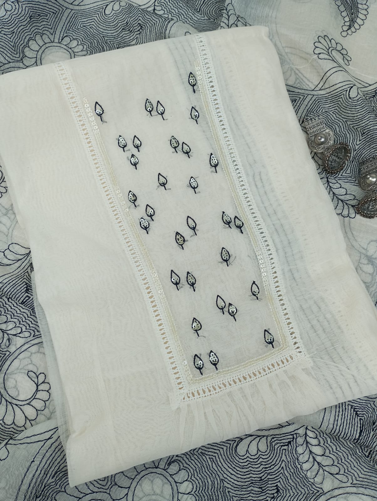 CHANDERI SUIT SET