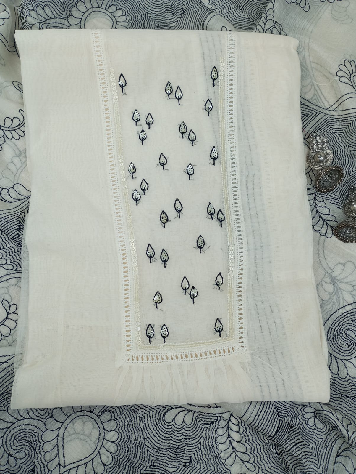 CHANDERI SUIT SET