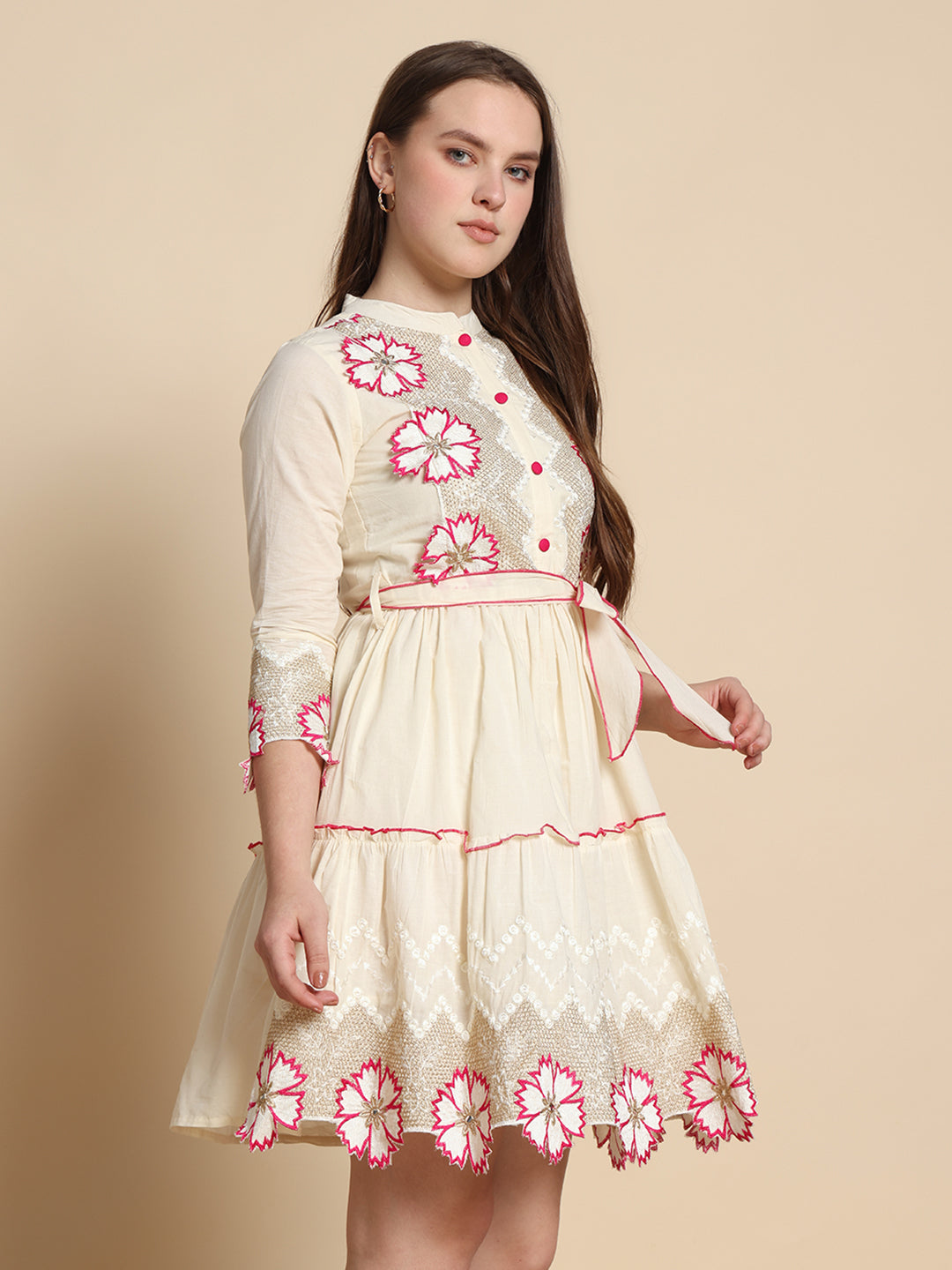 Off-White Pink Buttercup Short Dress