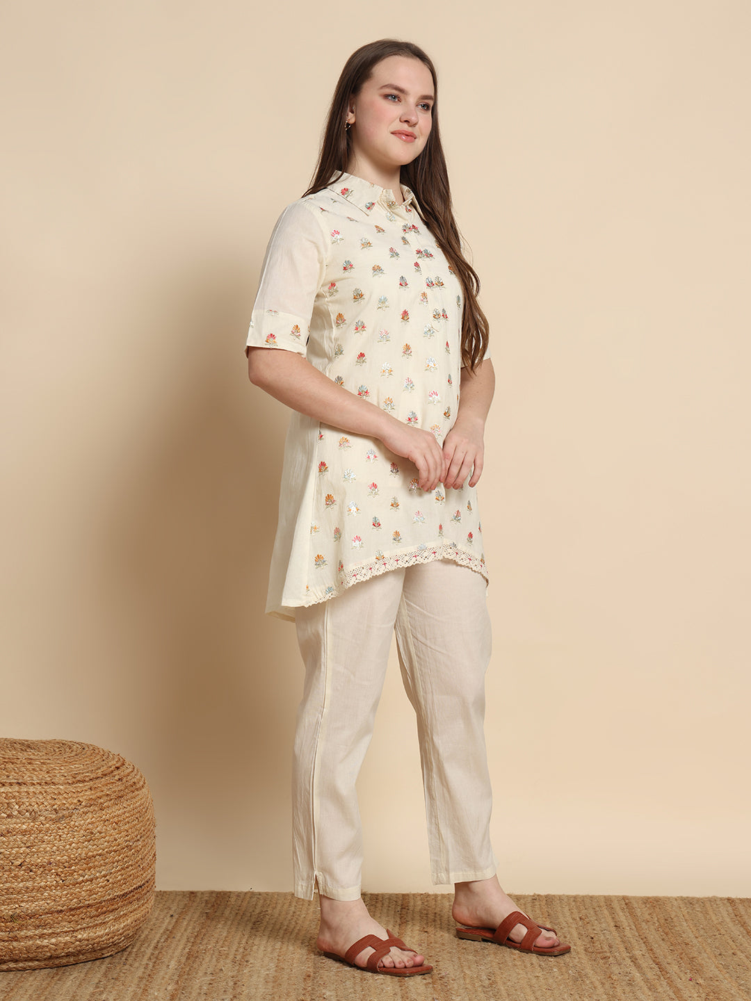 Off-white Herb Garden Kurta Set