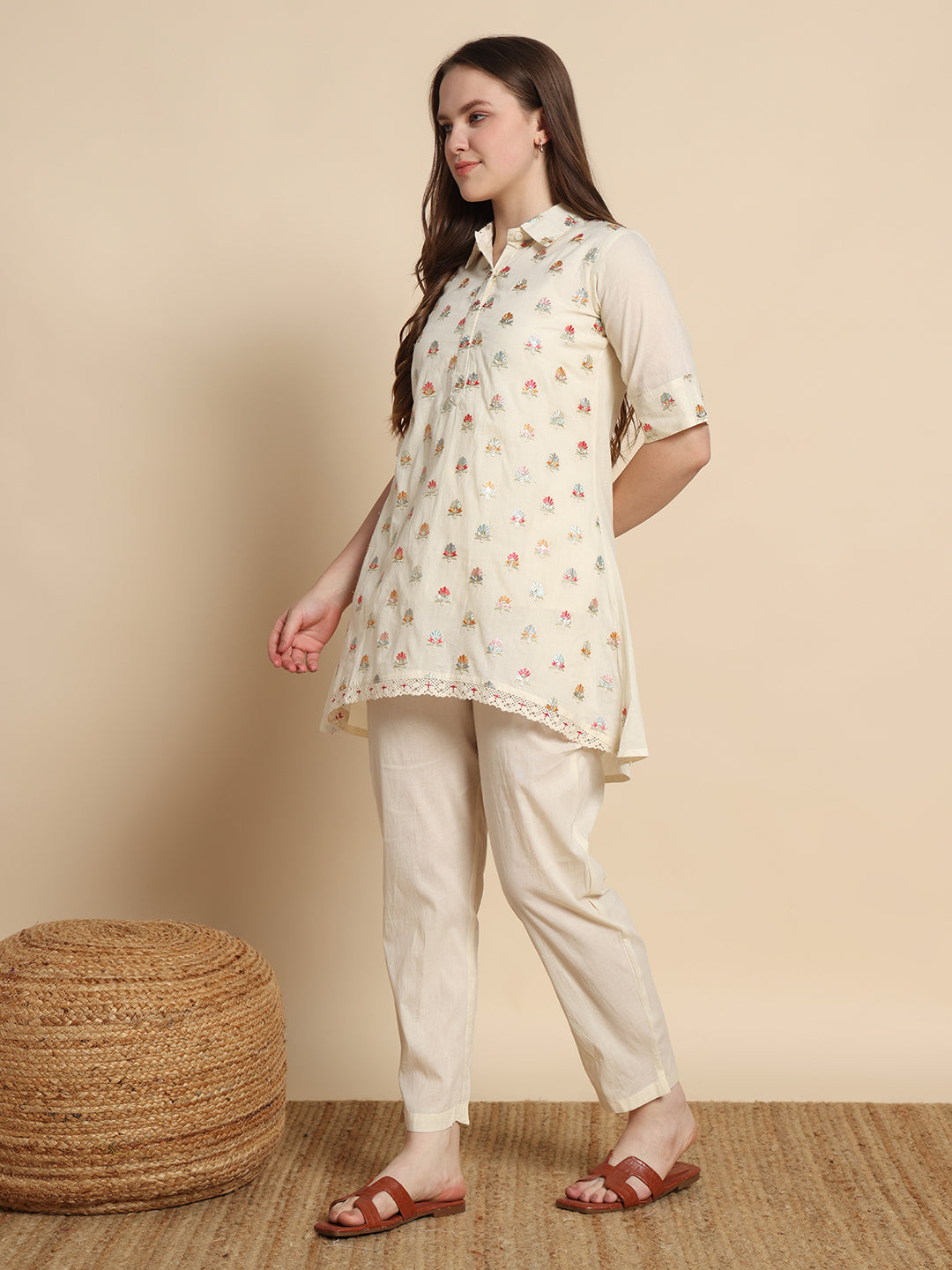 Off-white Herb Garden Kurta Set