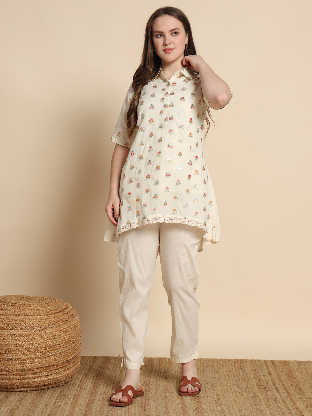 Off-white Herb Garden Kurta Set