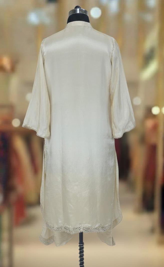 IVORY TISSUE SILK SUIT SET