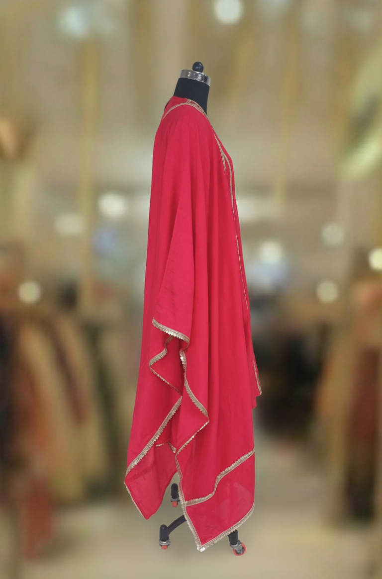 RED TUSSAR SILK SUIT SET