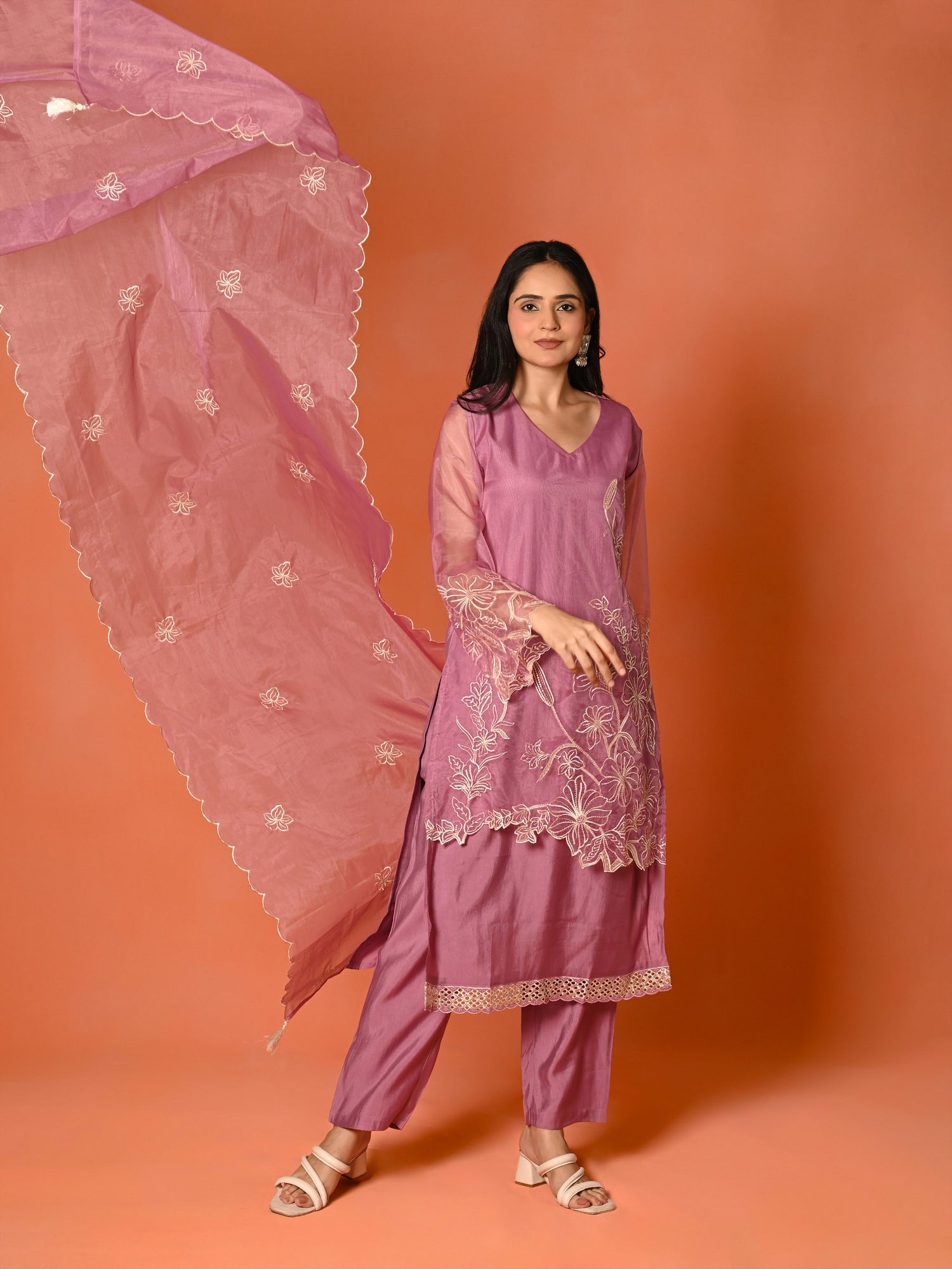 Embroidered Roman Serenity Kurta Set