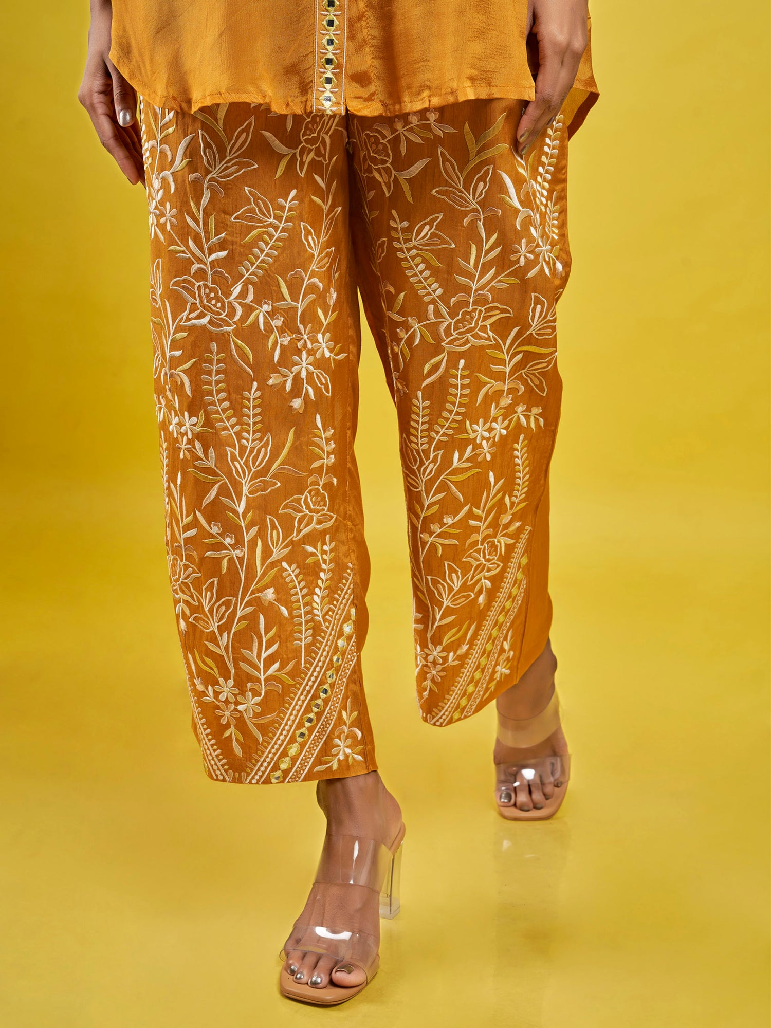 Golden Sunrise Chinnon & Roman Silk Co-Ord Set