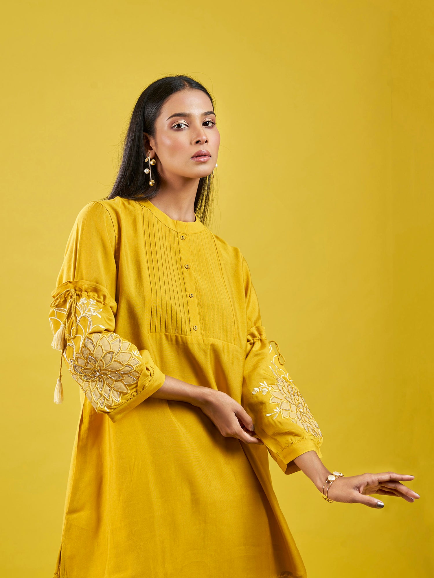 Lemon Luxe Roman Silk Co-Ord Set