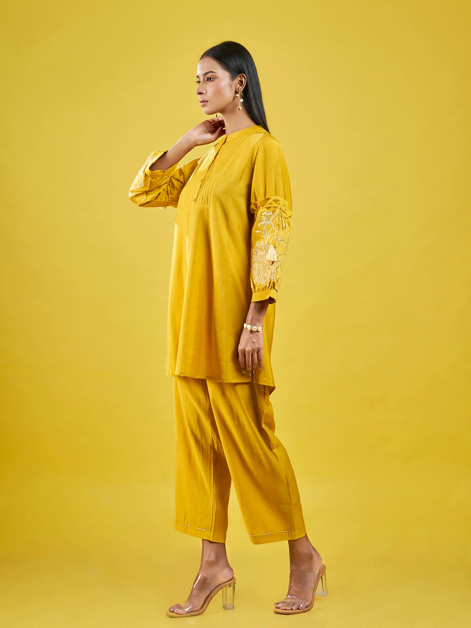 Lemon Luxe Roman Silk Co-Ord Set