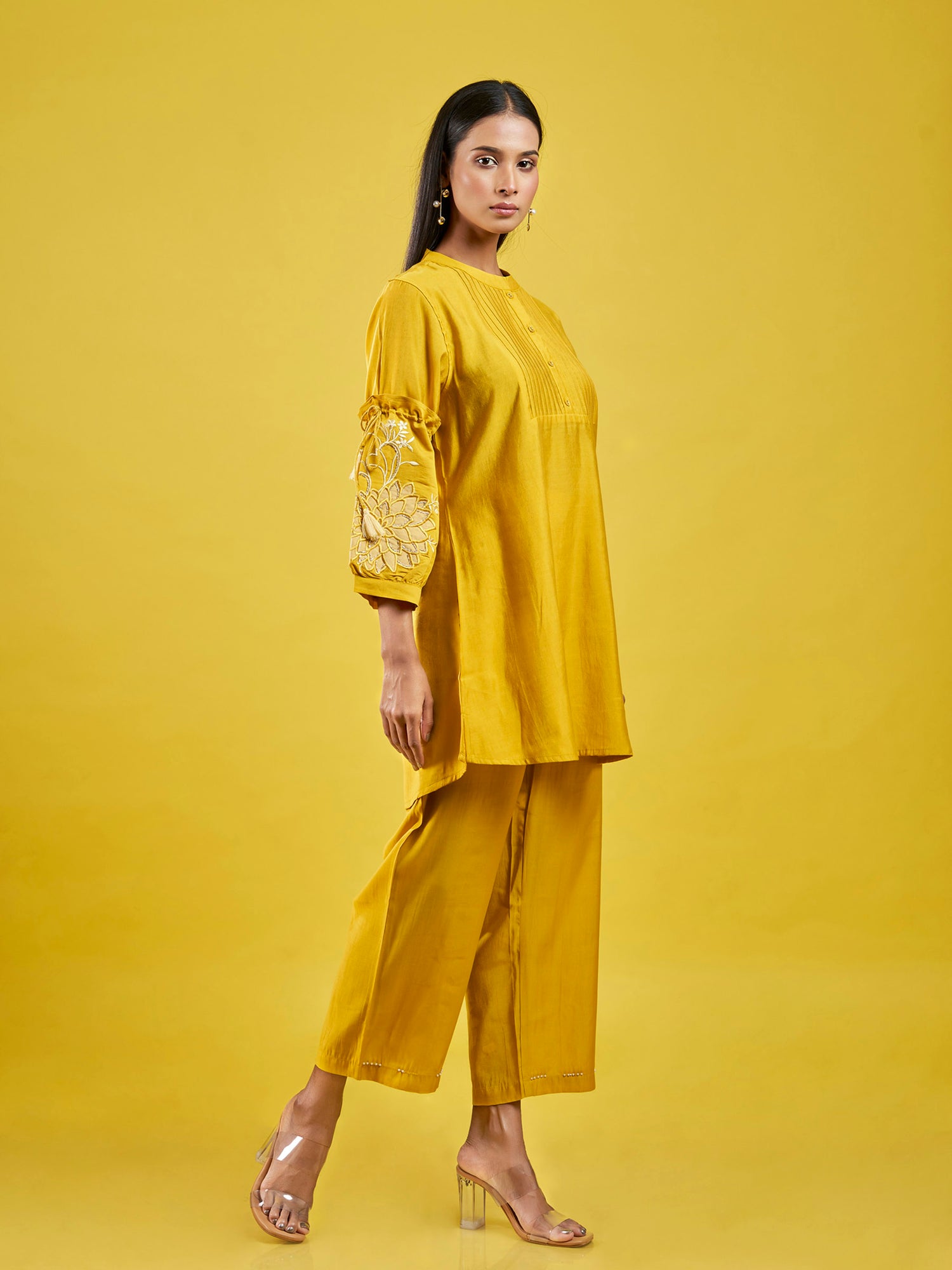 Lemon Luxe Roman Silk Co-Ord Set