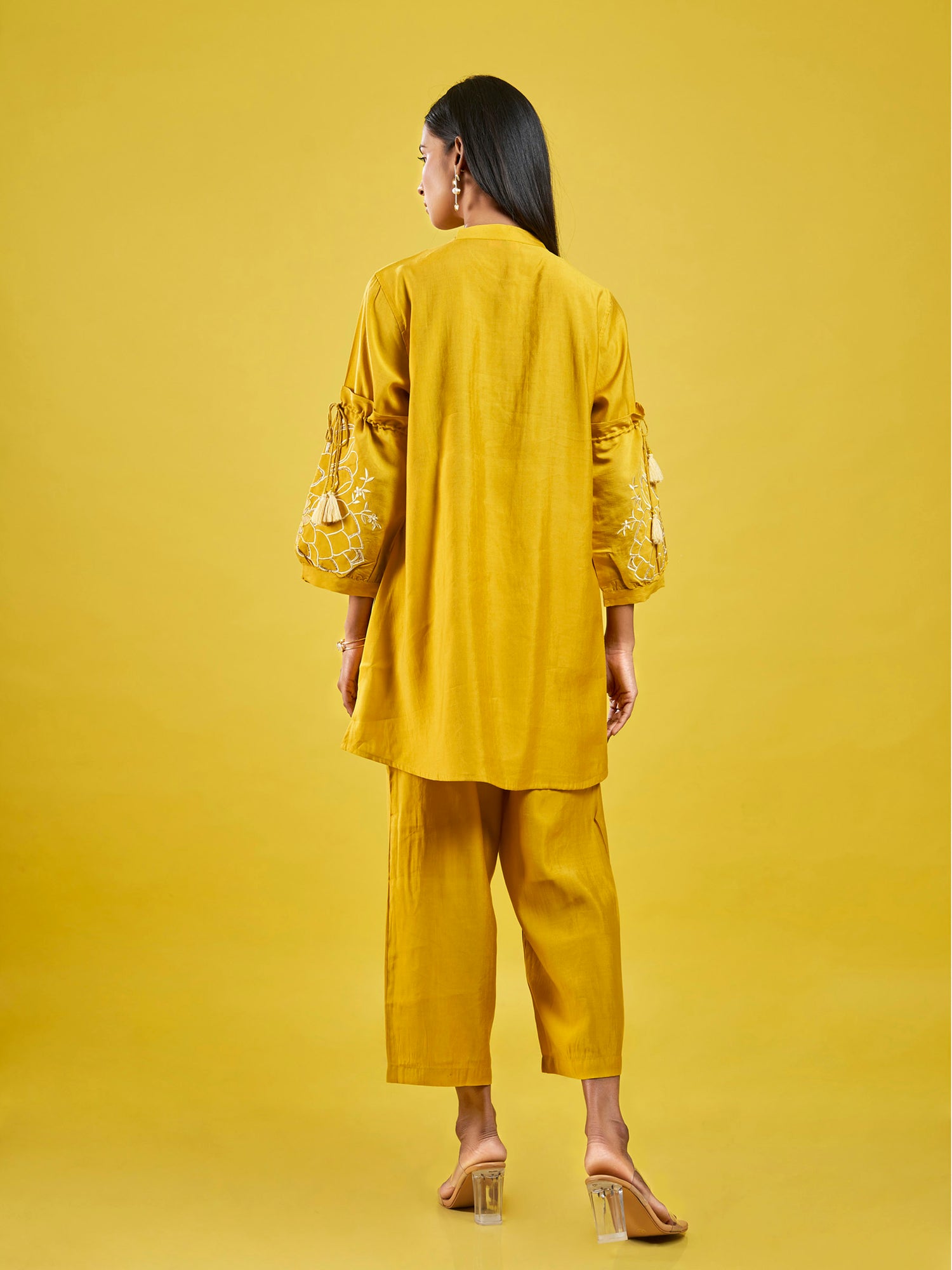 Lemon Luxe Roman Silk Co-Ord Set