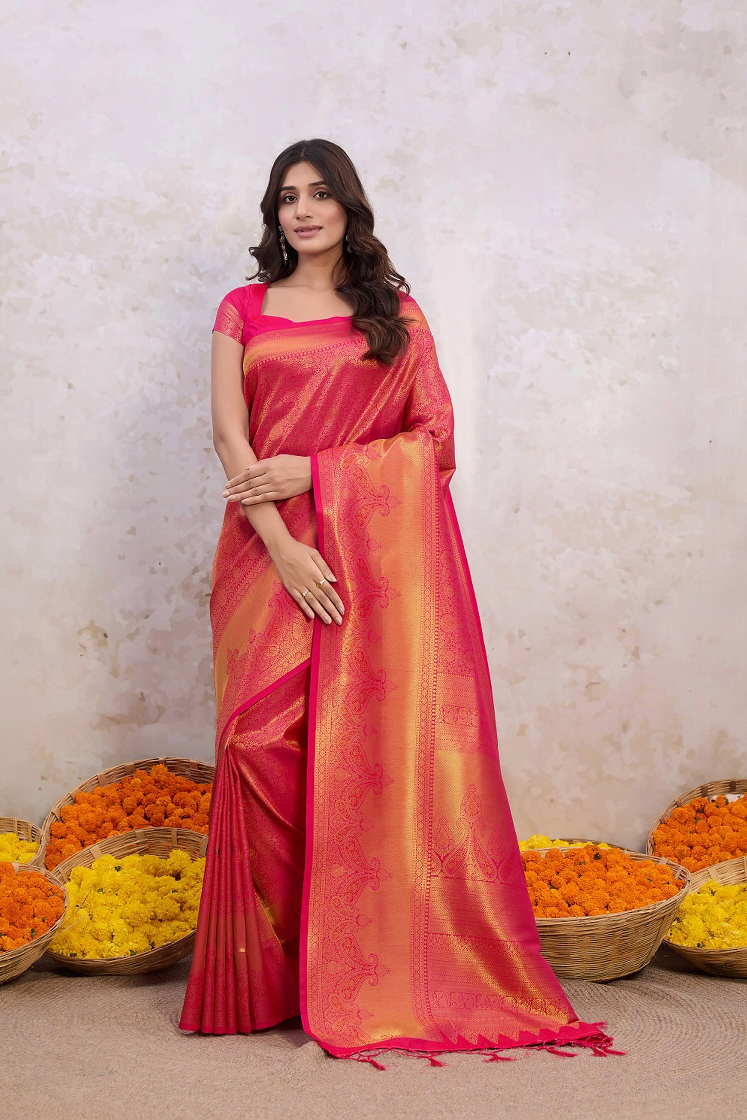 Petal Glow Banarasi Festive Saree