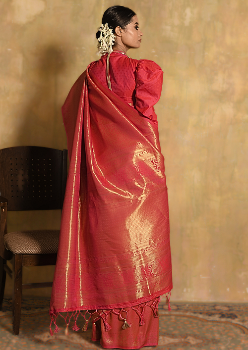 Banarasi Silk Saree with Zari Accents