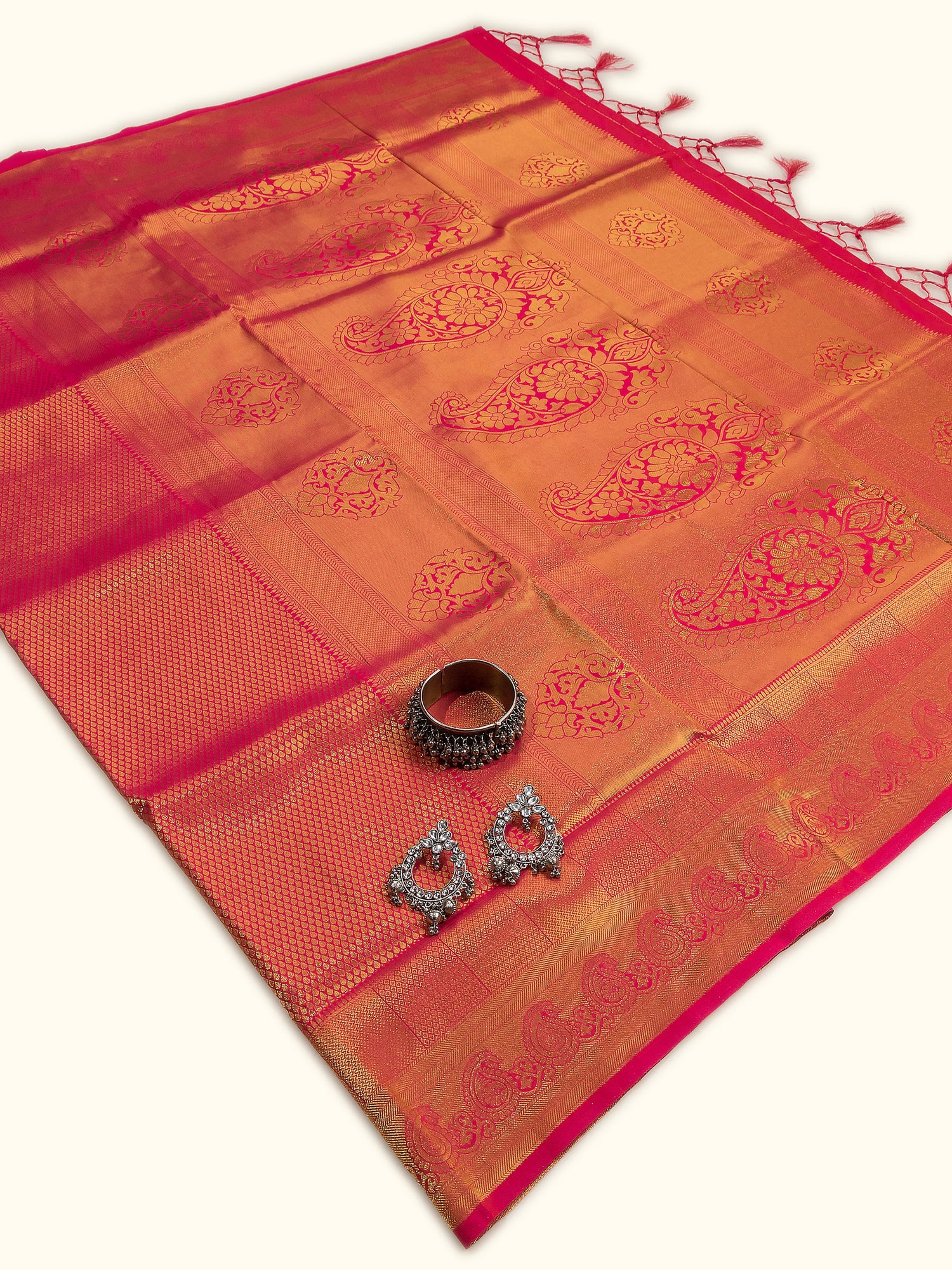 Pink Banarasi Zari Butti Saree