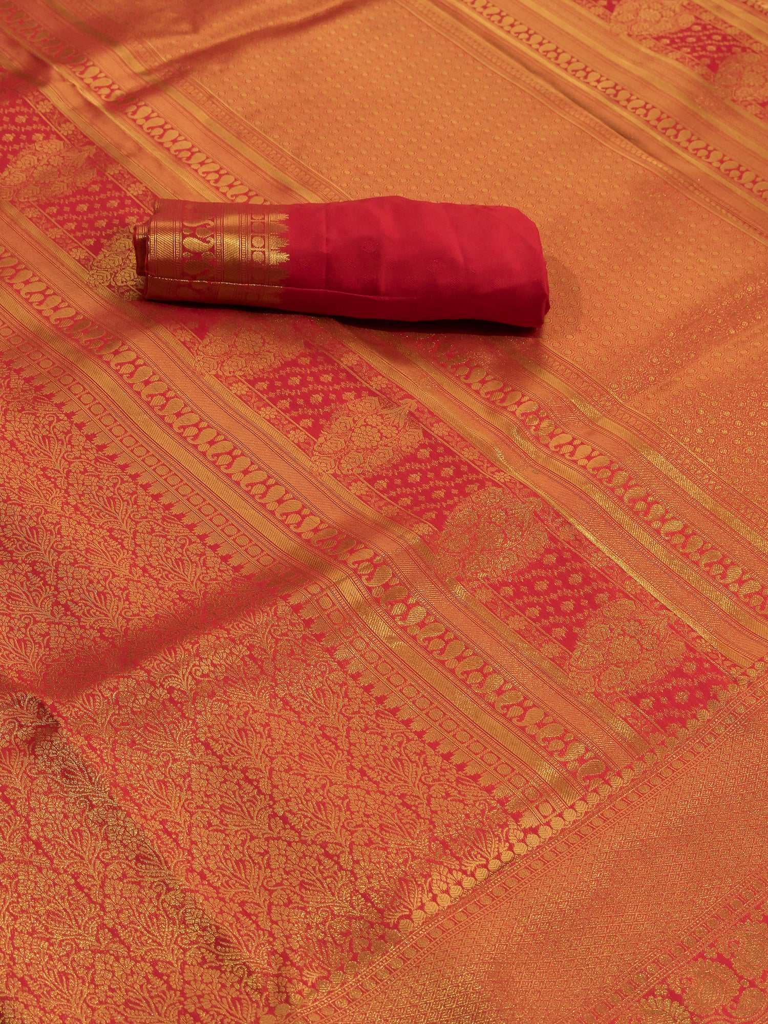 Red Regal Jaal Banarasi Silk Saree