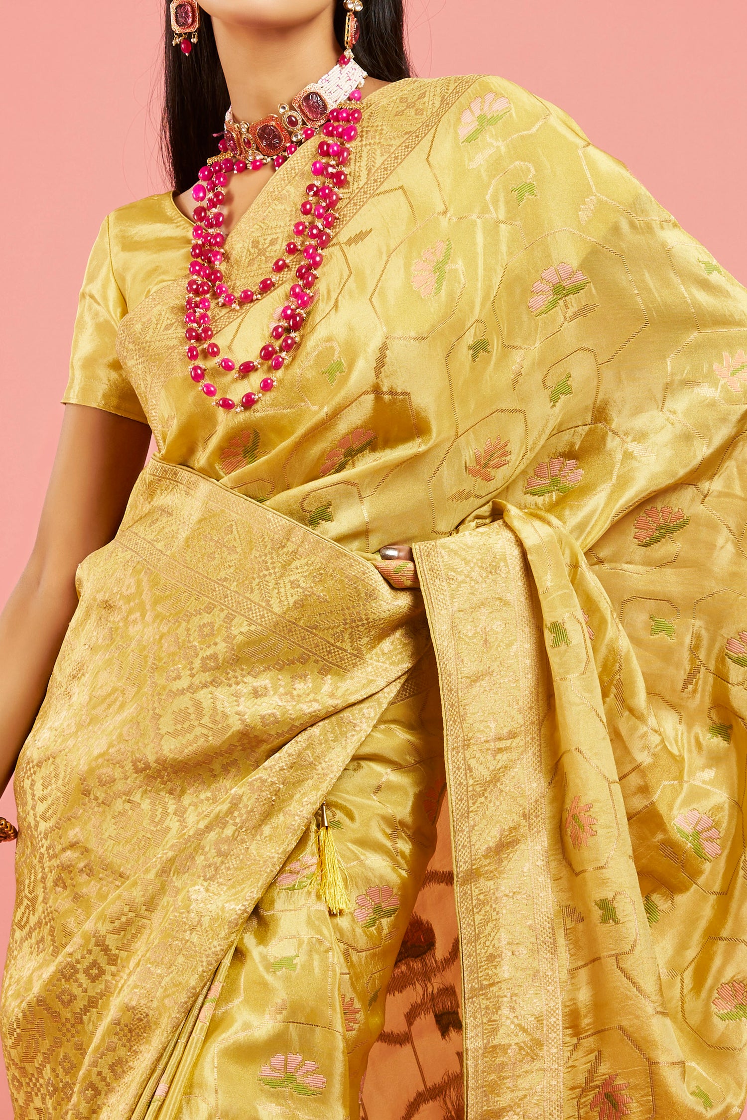 Sunshine Shimmer Banarasi Saree