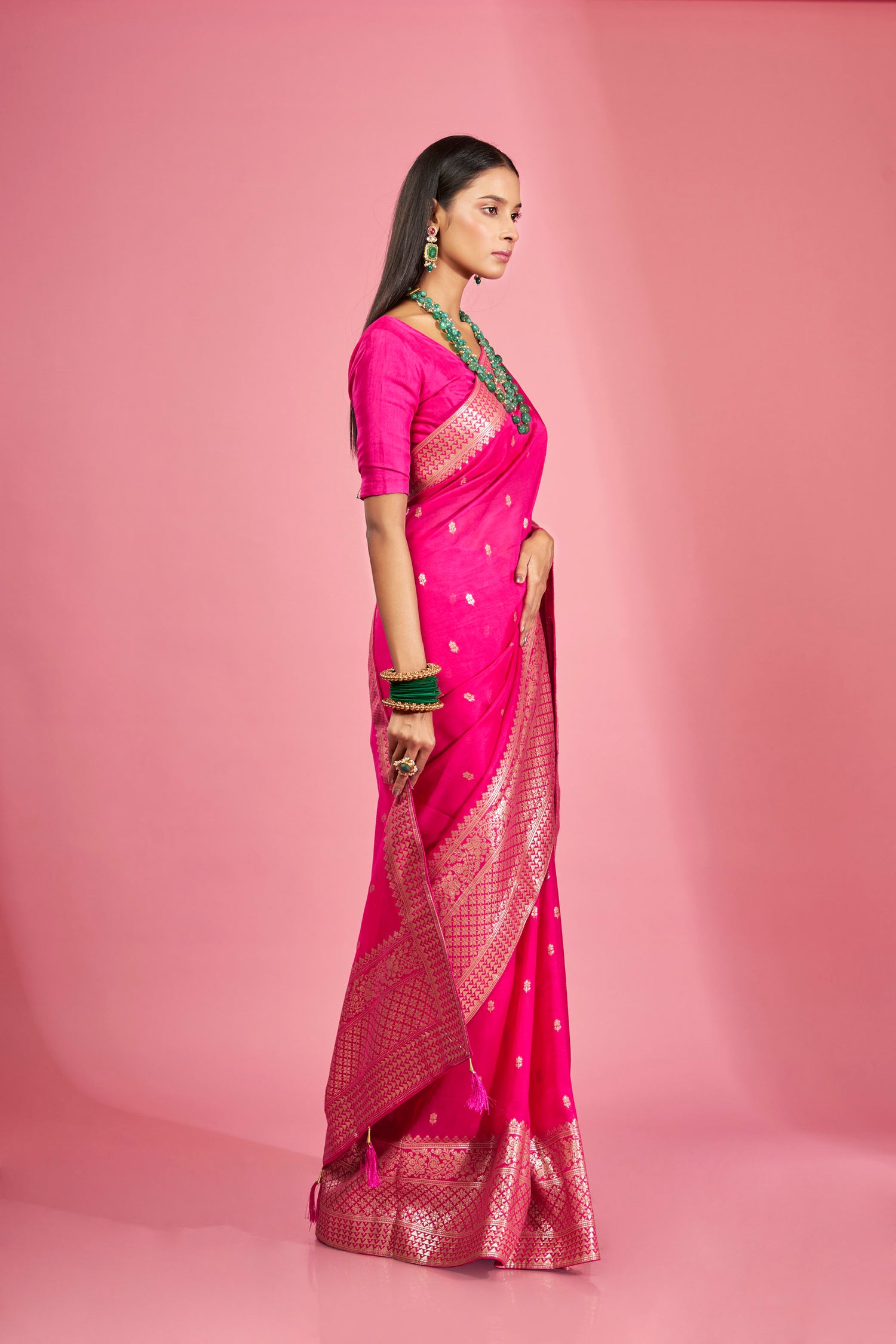 Regal Weave Shimmer Organza Saree