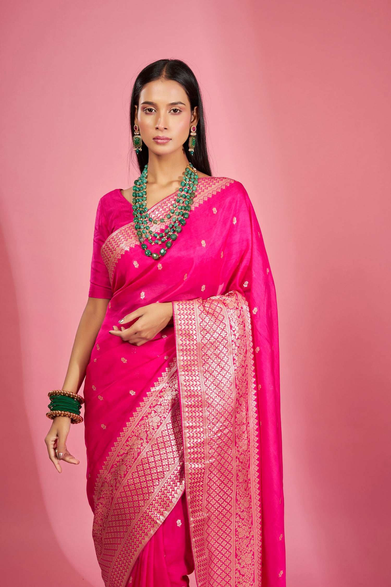 Regal Weave Shimmer Organza Saree