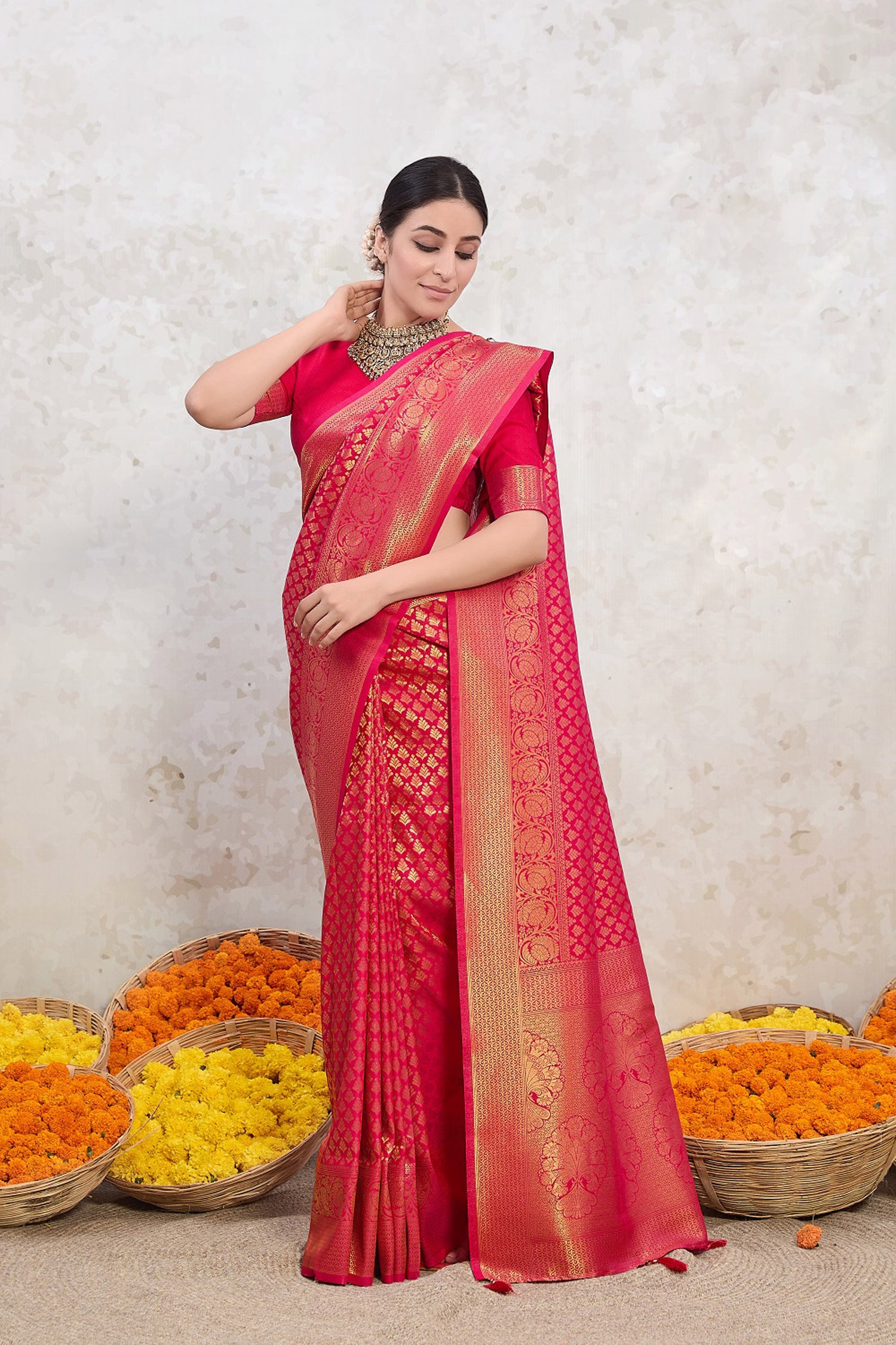 Petal Pink Kanjivaram Silk Saree