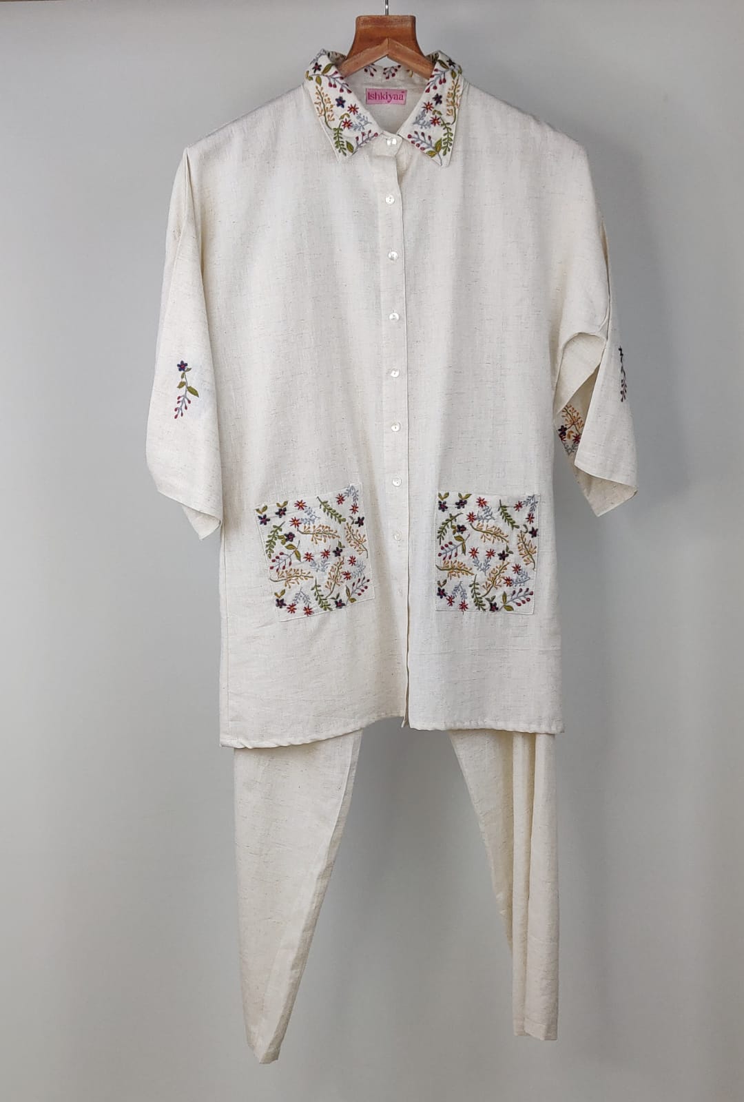 Khadi Blossom Shirt Co-ord Set