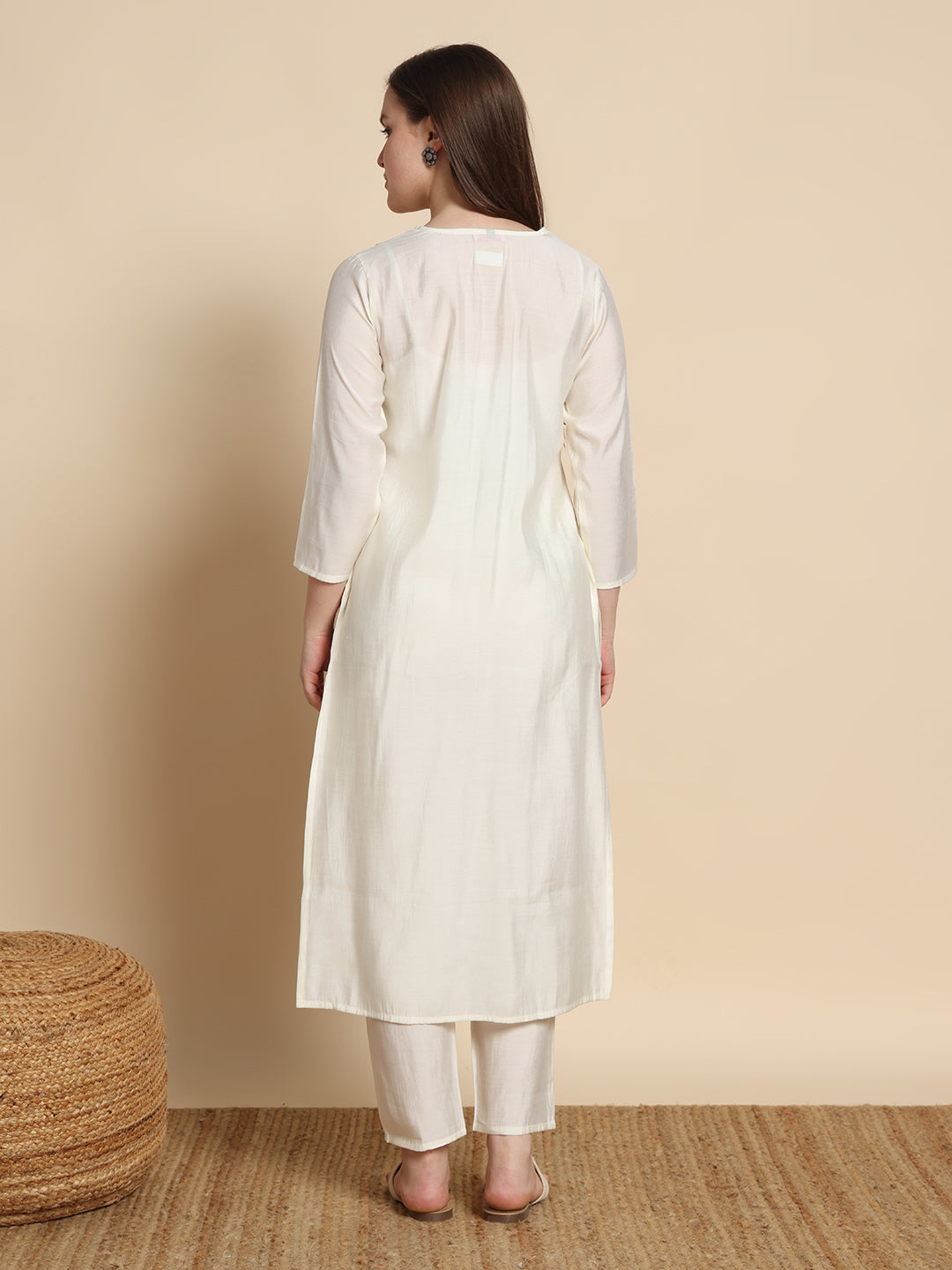 White Sun Drop Kurta Set