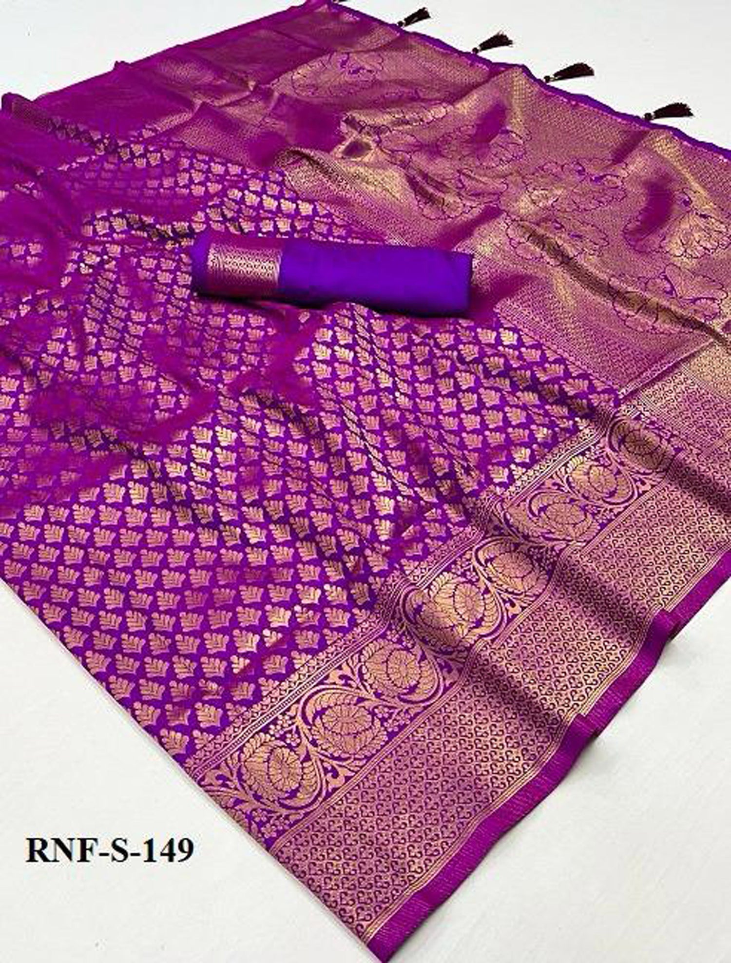 Royal Plum Kanjivaram Silk Saree