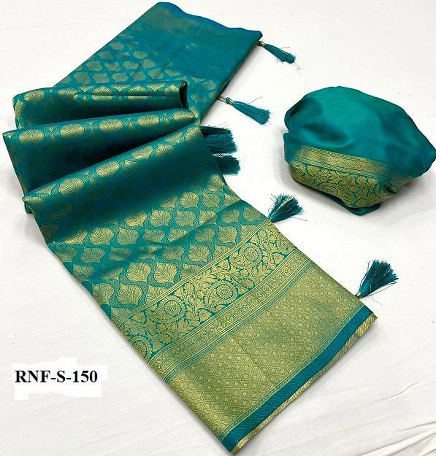 Rama Green Kanjivaram Silk Saree