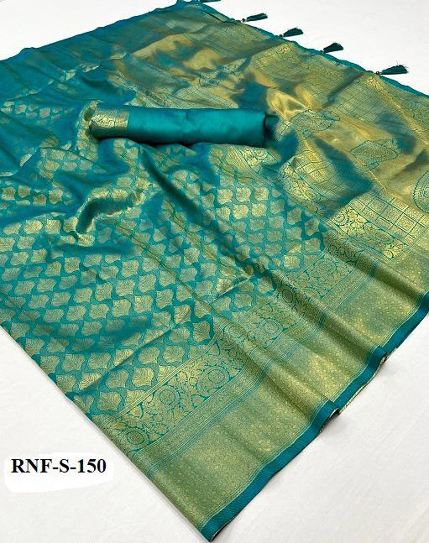 Rama Green Kanjivaram Silk Saree