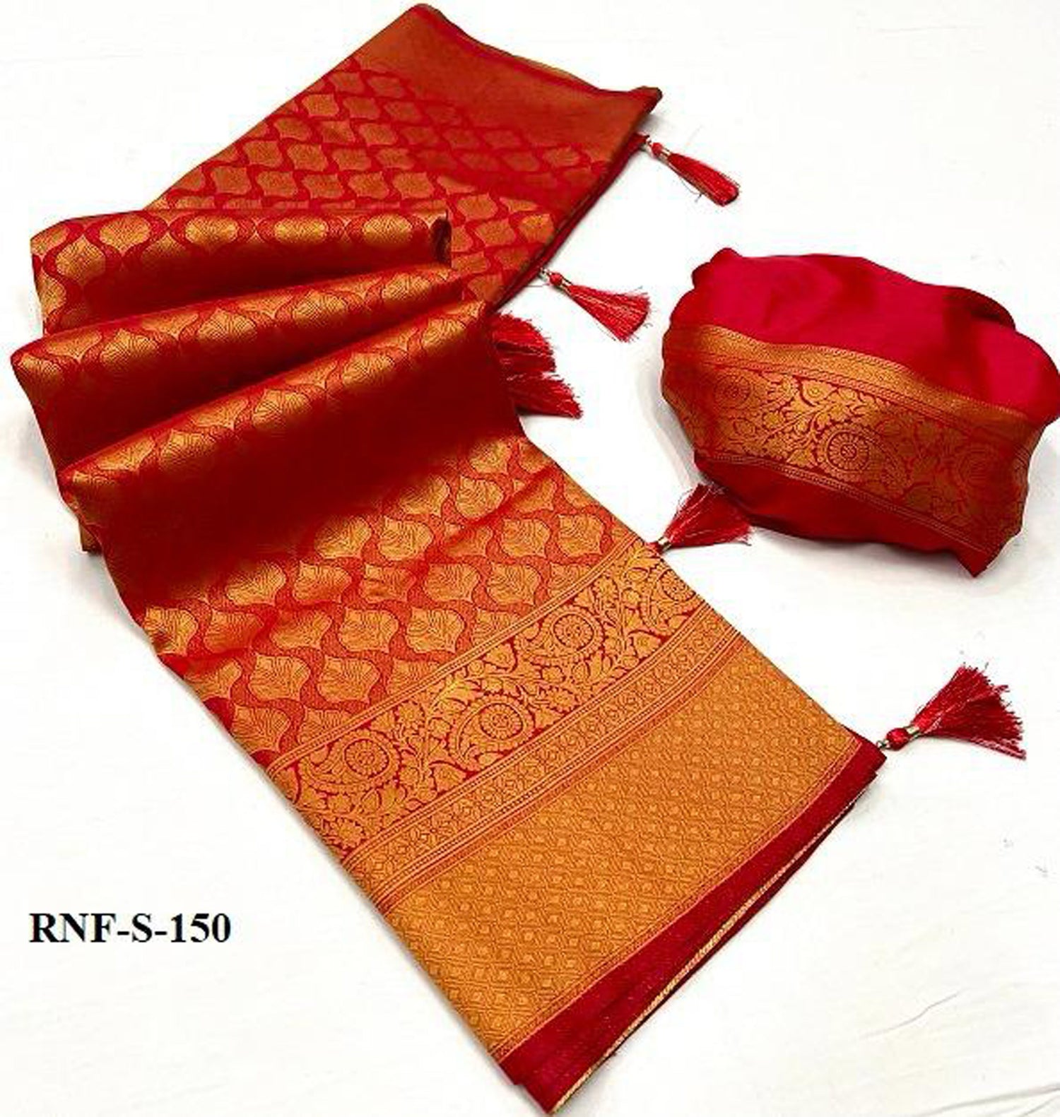 Crimson Glory: Traditional Red Silk Saree