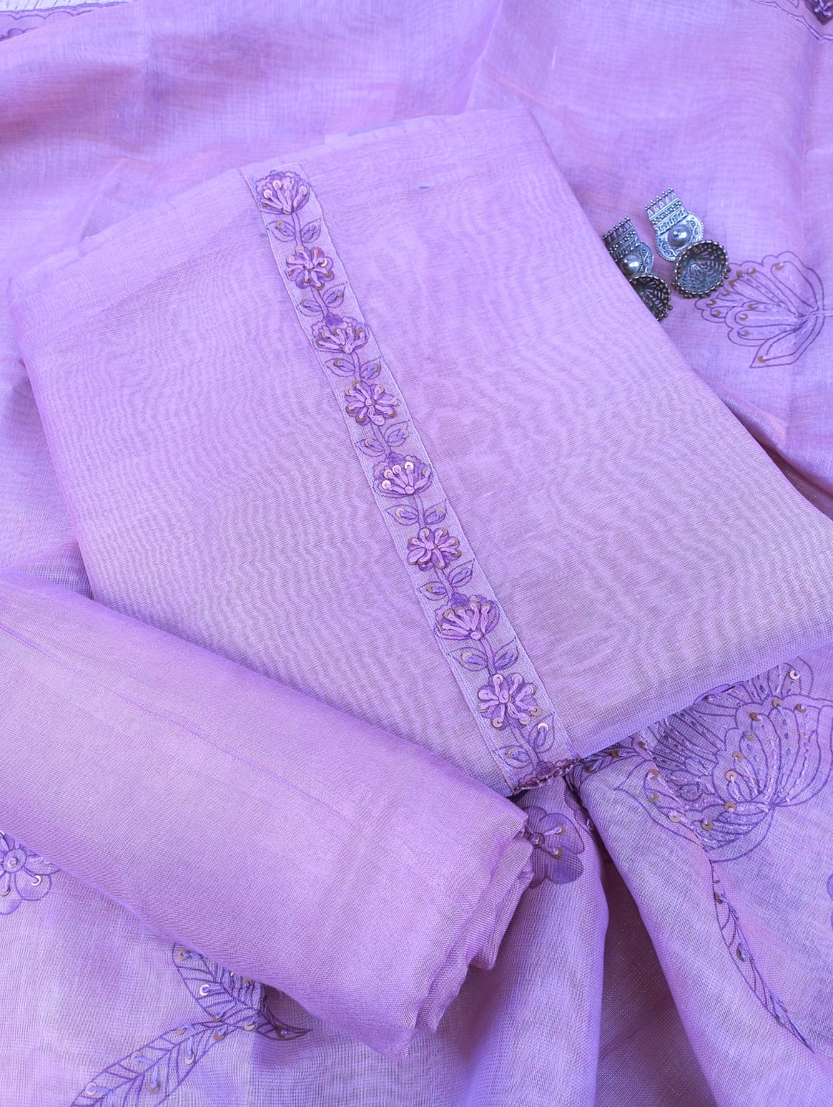 BLUSH BLOOSOM EMBROIDERED SUIT SET