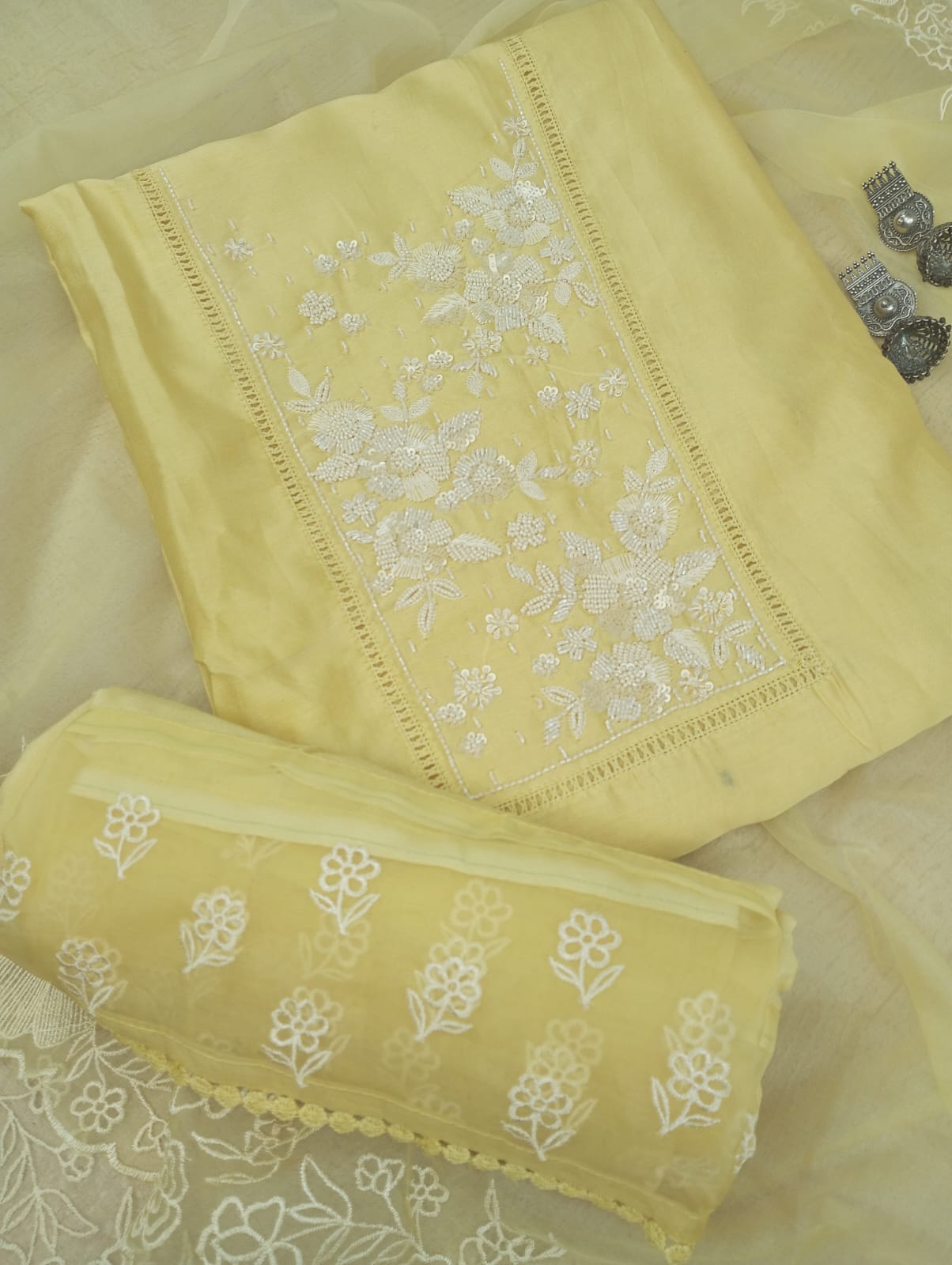 CHANDERI SUIT SET