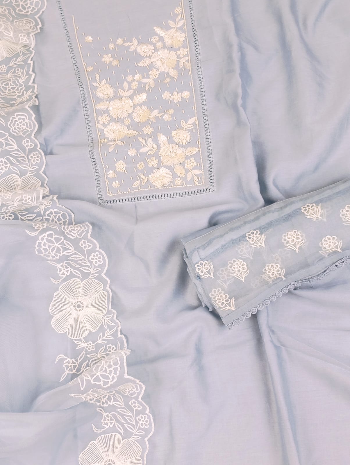 CHANDERI SUIT SET