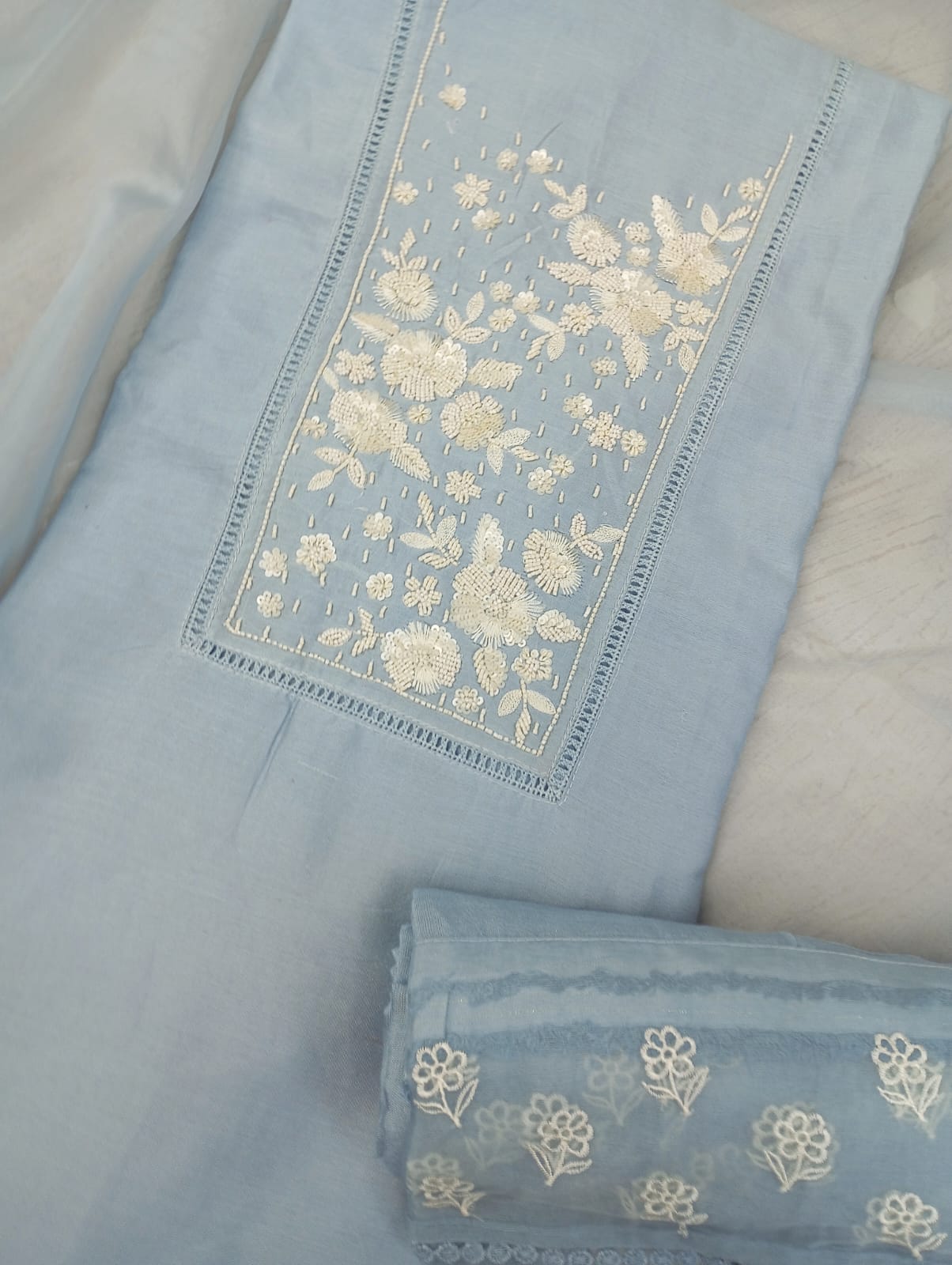 CHANDERI SUIT SET