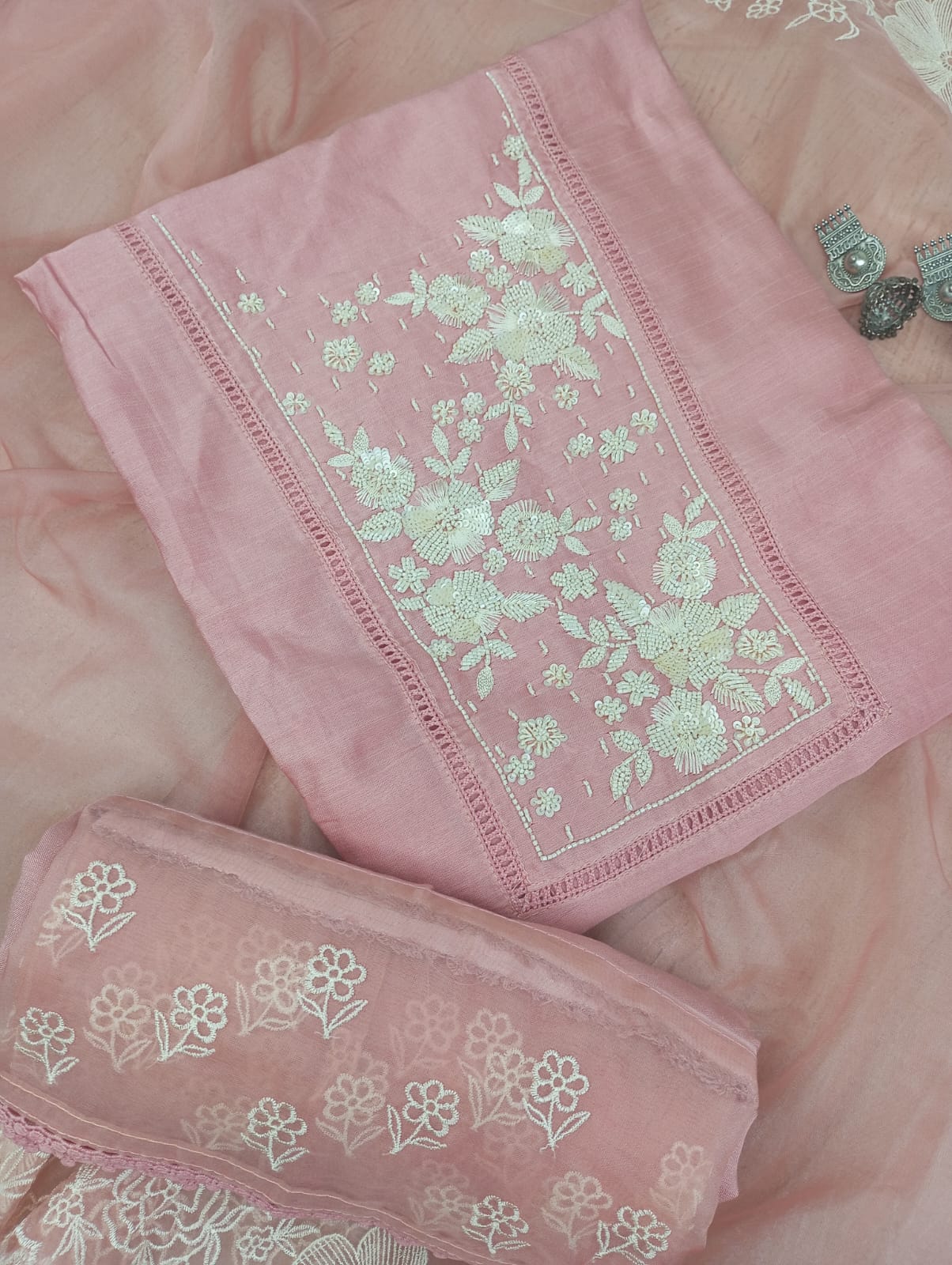 CHANDERI SUIT SET