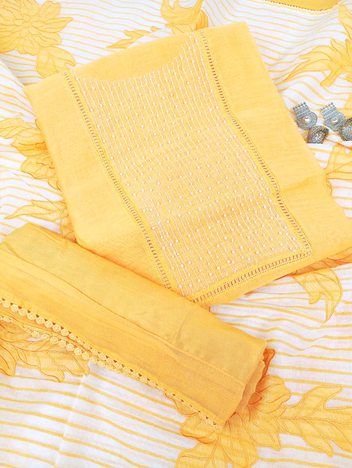 CHANDERI SUIT SET