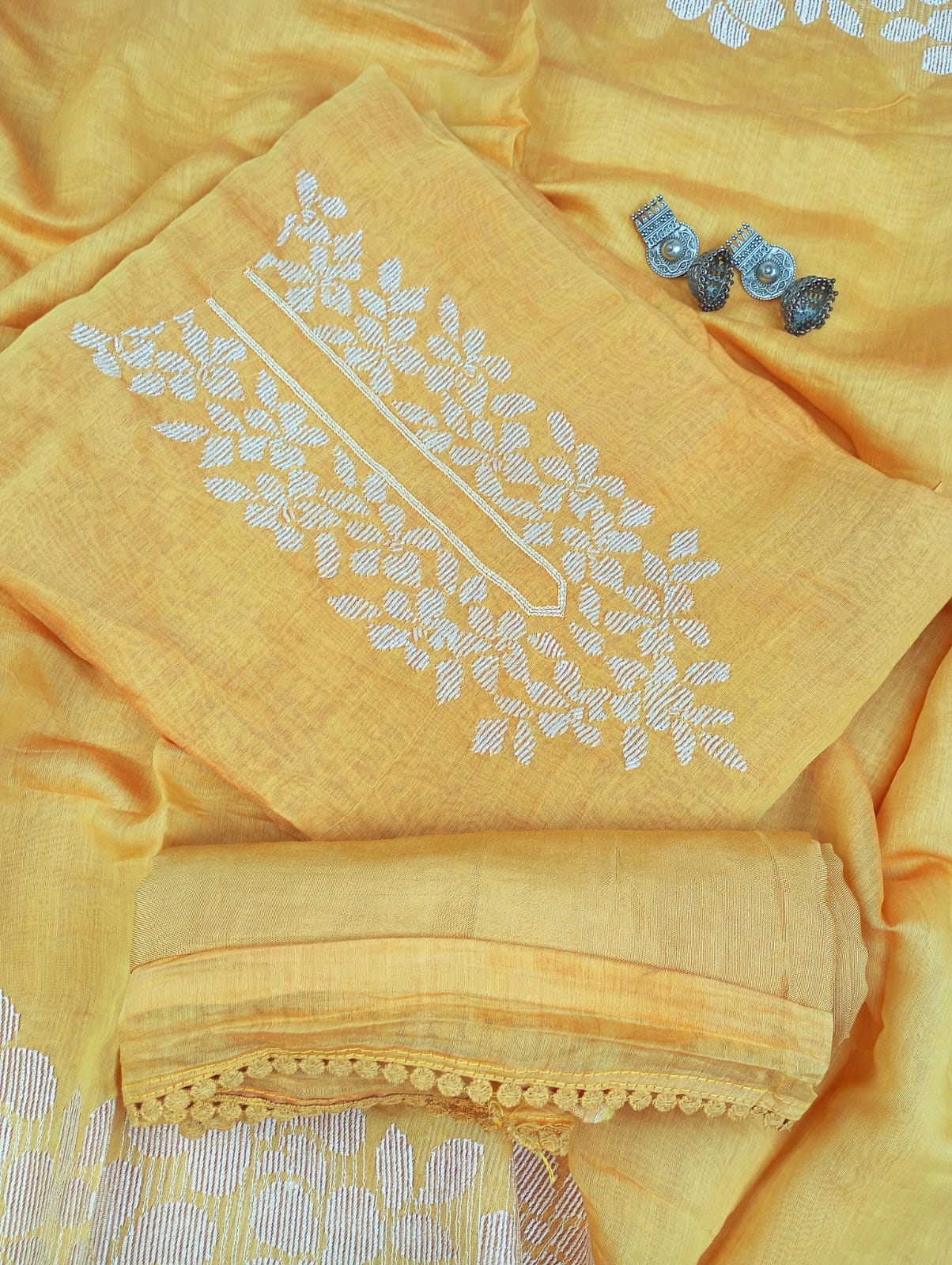 CHANDERI SUIT SET